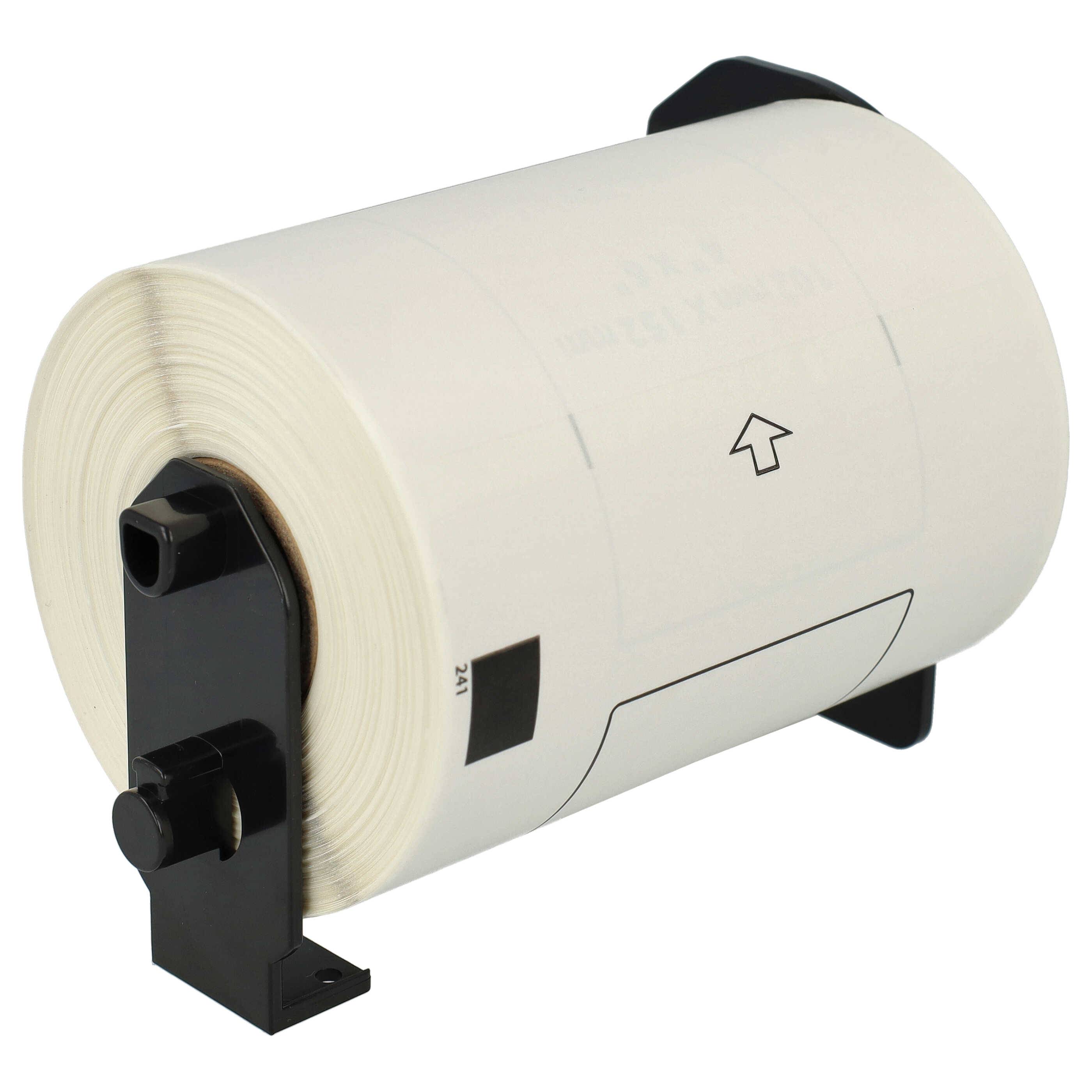 vhbw 3x Etiketten-Rolle mit Halter 102mm x 152mm (200 Etiketten) kompatibel mit Brother PT QL1060N Etiketten-Drucker - Standard Weiß