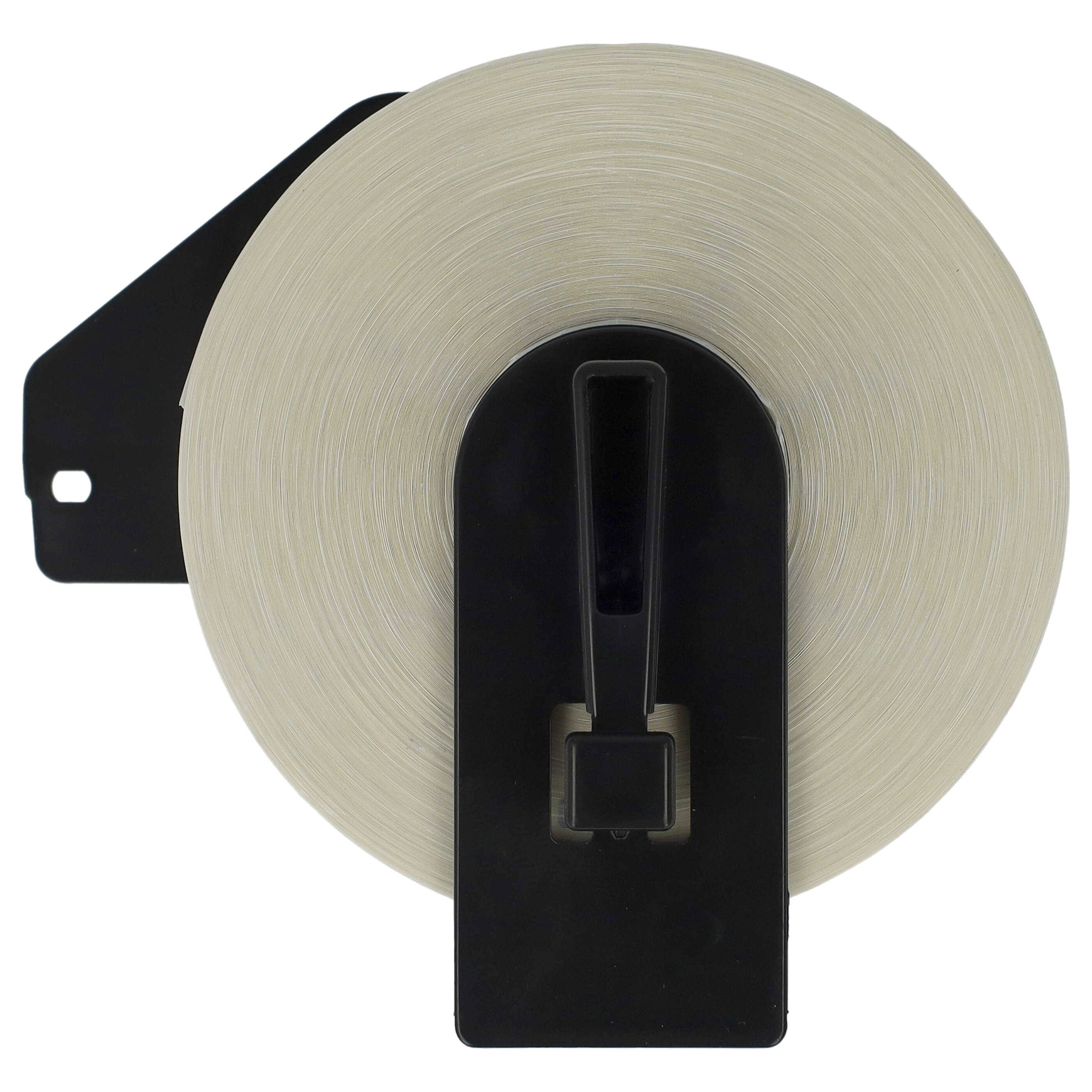 vhbw 10x Etiketten-Rolle mit Halter 29mm x 90mm (400 Etiketten) kompatibel mit Brother PT QL500BW, QL-550, QL-560 Etiketten-Drucker Weiß