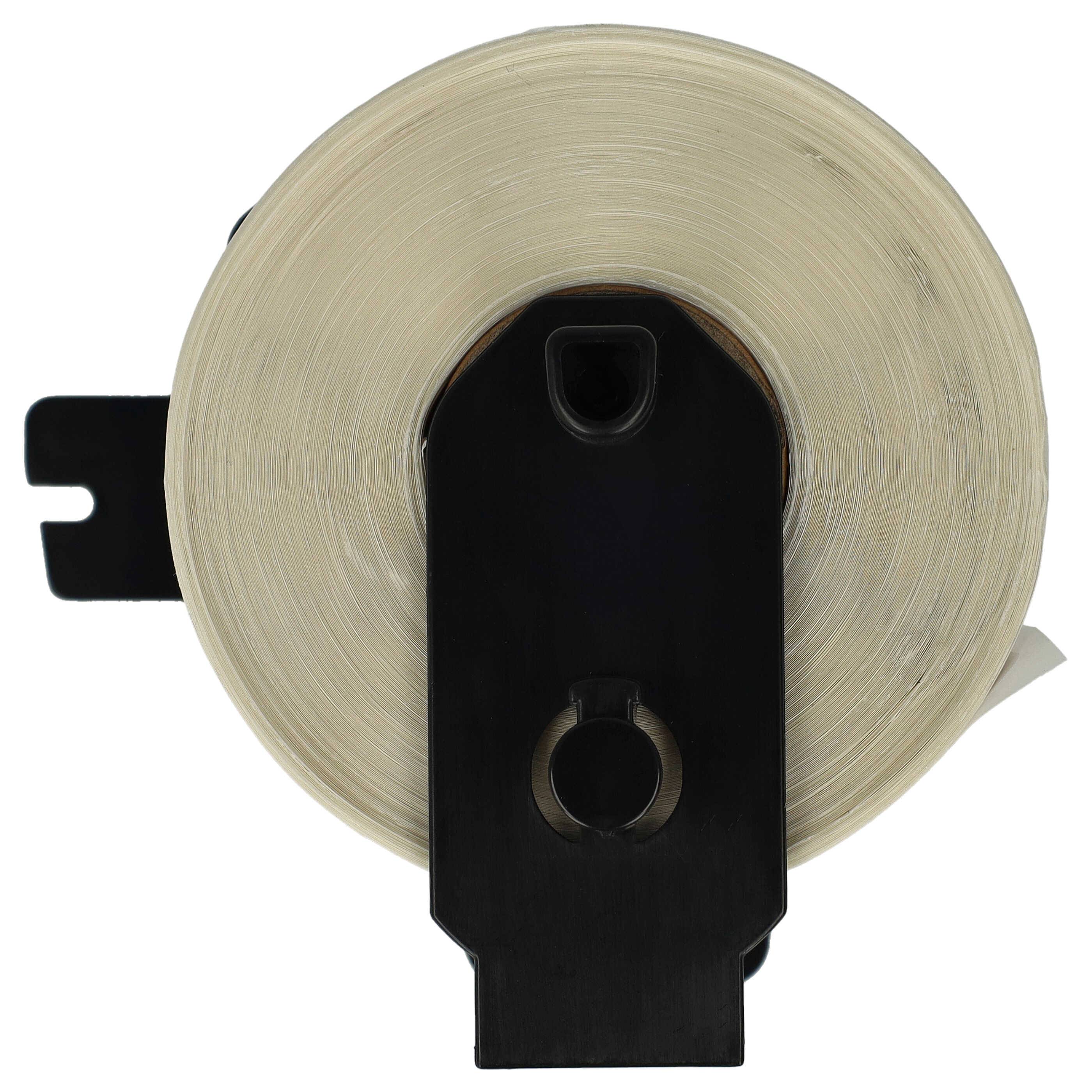 vhbw 10x Etiketten-Rolle mit Halter 62mm x 100mm (300 Etiketten) kompatibel mit Brother PT QL1060N, QL-1060 Etiketten-Drucker Weiß
