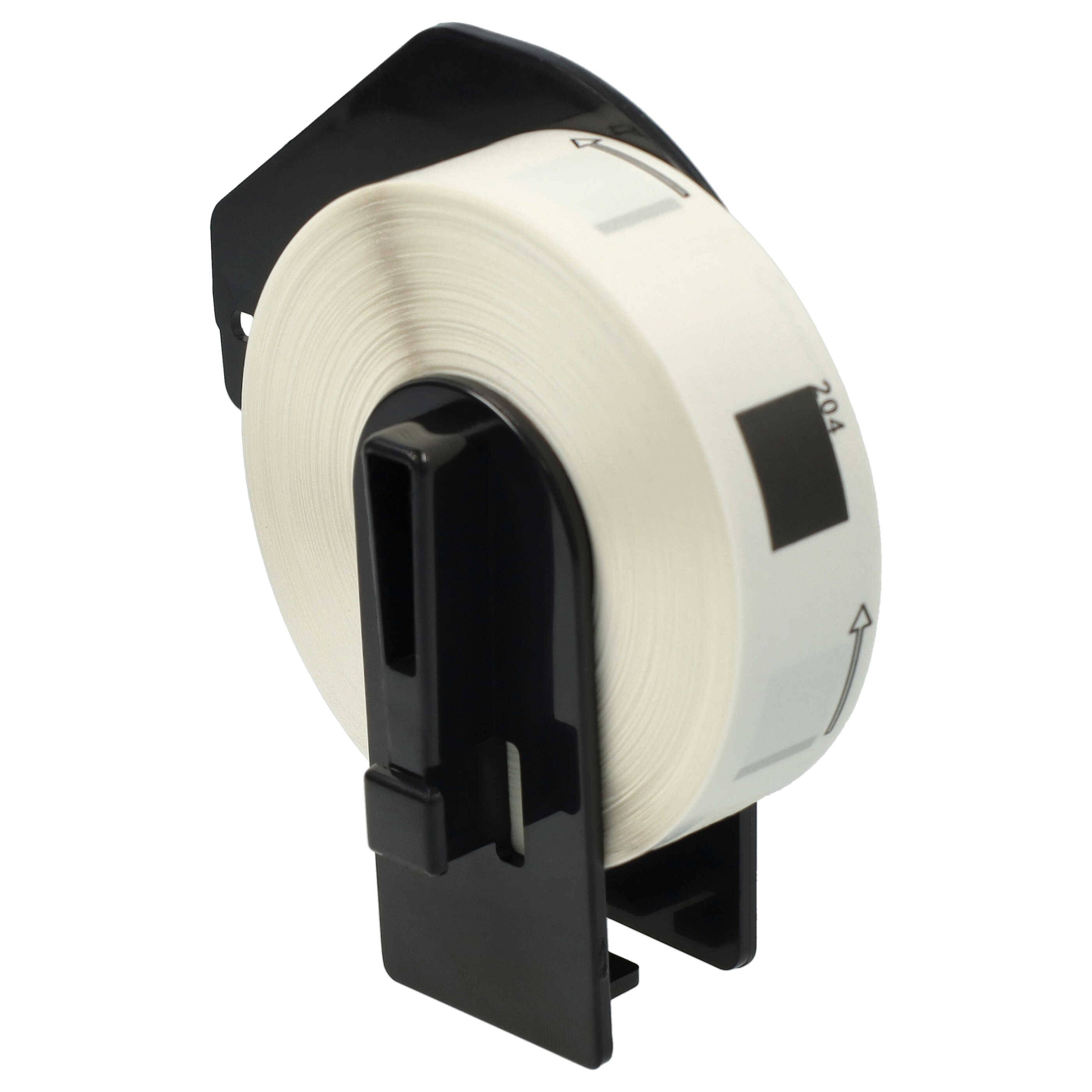 vhbw 10x Rolle mit Halter 17mm x 54mm (400 Etiketten) kompatibel mit Brother PT QL-550, QL-560, QL560VP, QL-570 Drucker Weiß