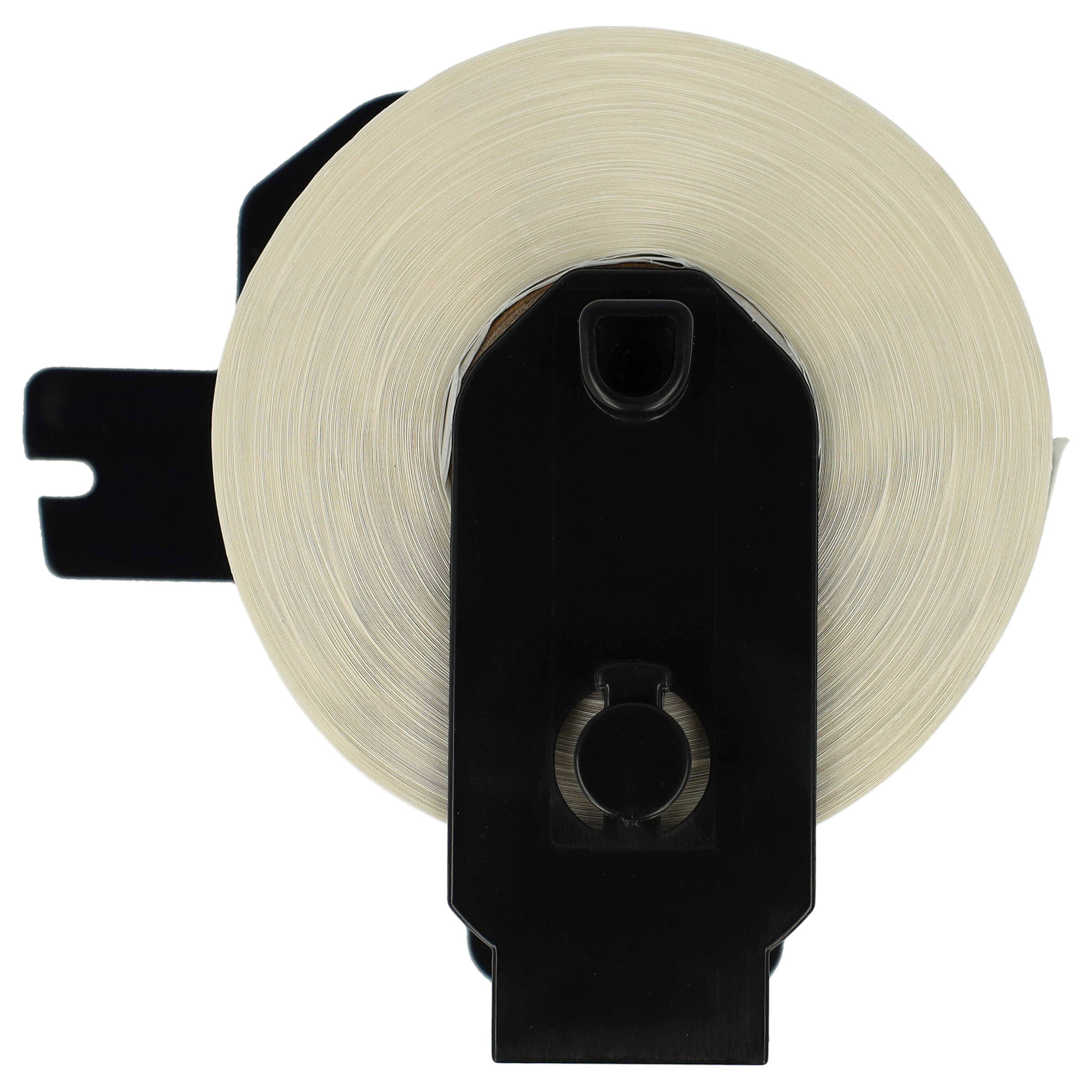 vhbw 3x Rolle mit Halter 62mm x 29mm (800 Etiketten) kompatibel mit Brother PT QL-580, QL-580N, QL-650, QL650TD Drucker Weiß