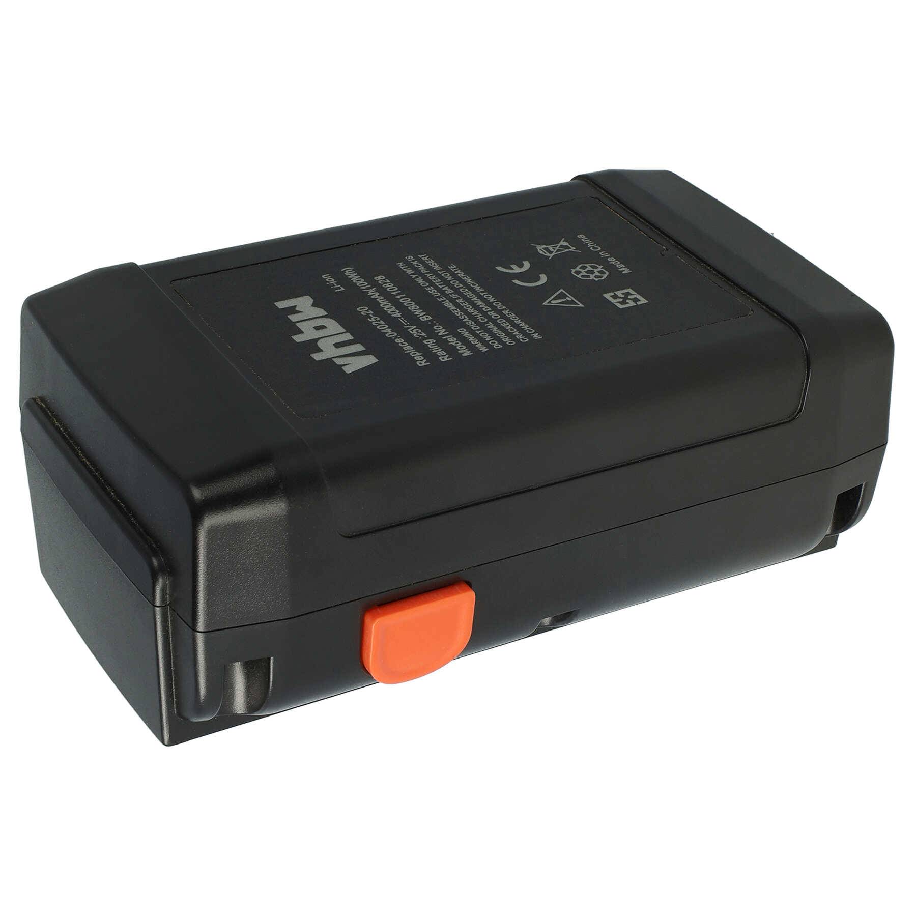 vhbw Akku kompatibel mit Gardena 525563001, 4025-00.640.00 Rasenmäher (4000mAh 25V Li-Ion)