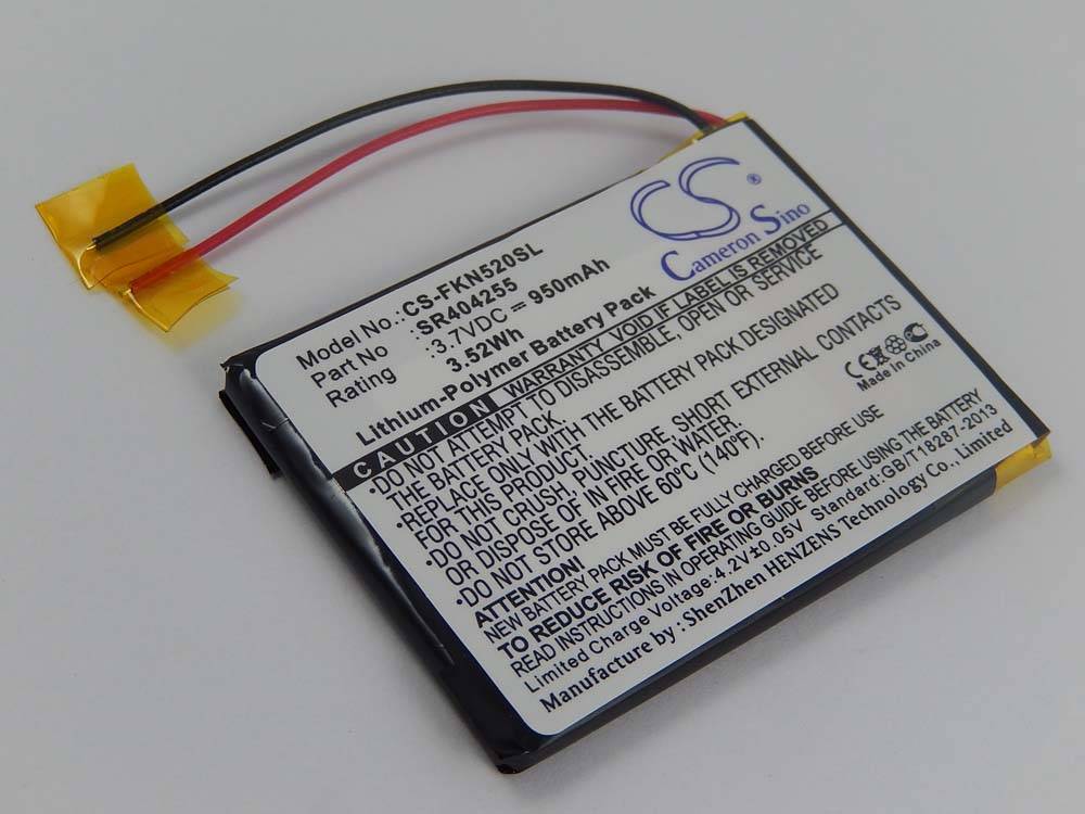 vhbw Akku kompatibel mit Falk Neo 520, 520LMU GPS Navigation Navi (950 mAh, 3,7 V, Li-Polymer)