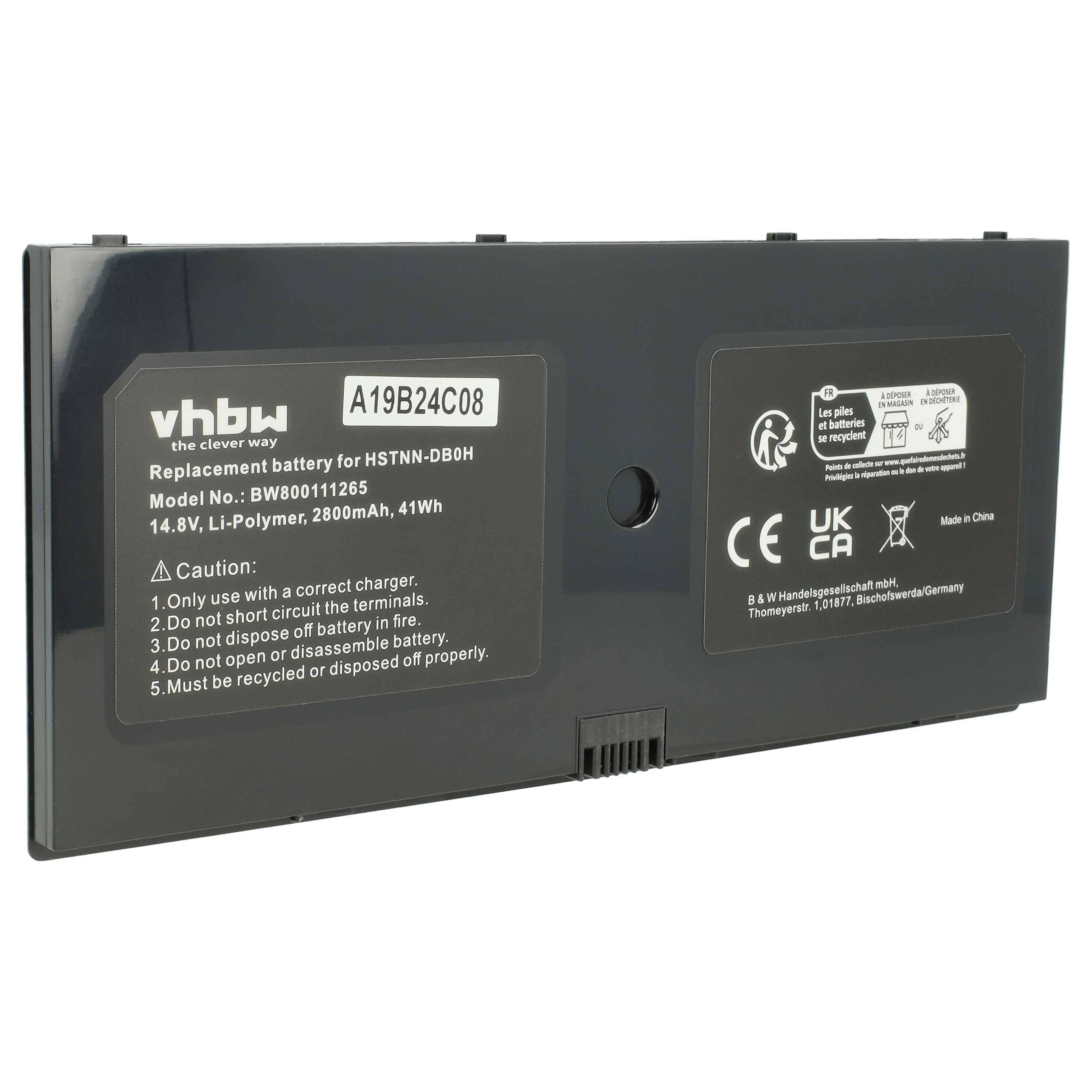 vhbw Akku Ersatz für HP HSTNN-SB0H | für Notebook (2800mAh, 14,8V, Li-Polymer)