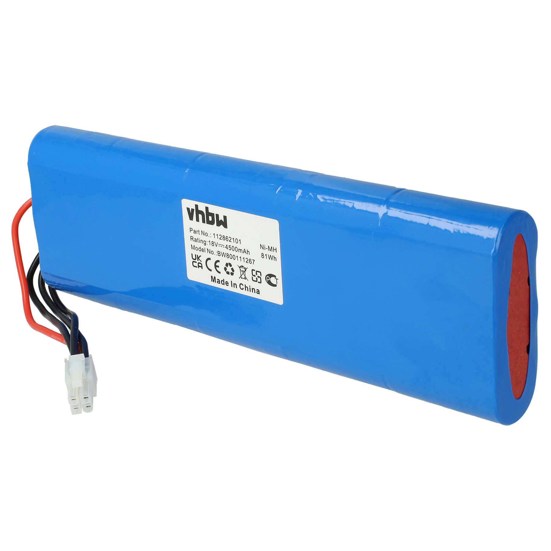 vhbw Akku kompatibel mit Husqvarna Automower 210AC, 210C, 220AC, 230ACX, 260ACX, G2 (2004-2006), SH, Solar Hybrid Mähroboter - (NiMH, 4500mAh, 18V)