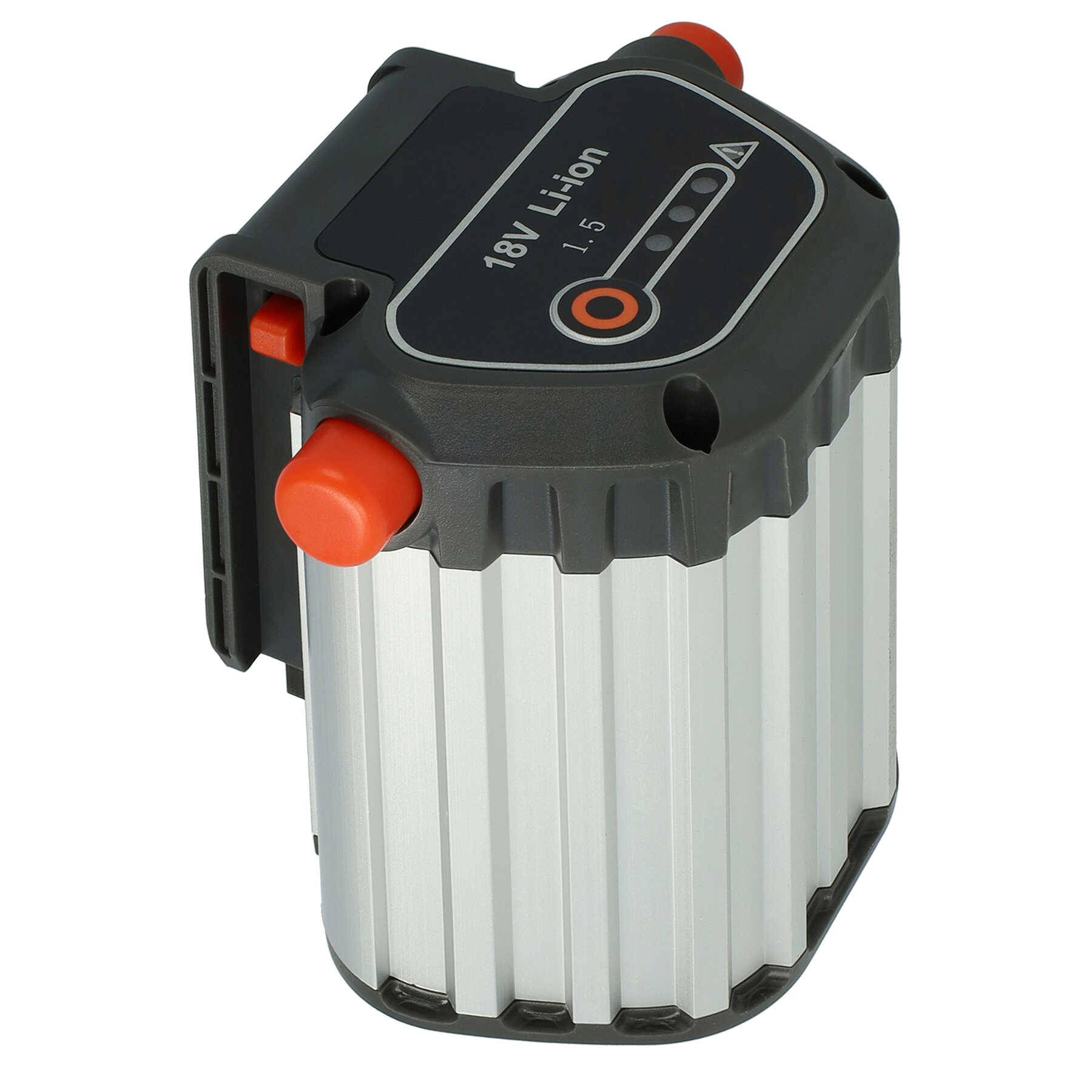 vhbw Akku kompatibel mit Gardena TCS Li-18/20 (8866-20) | für BLi-18 (9840-20, 9839-20) 1500mAh (18V, Li-Ion)