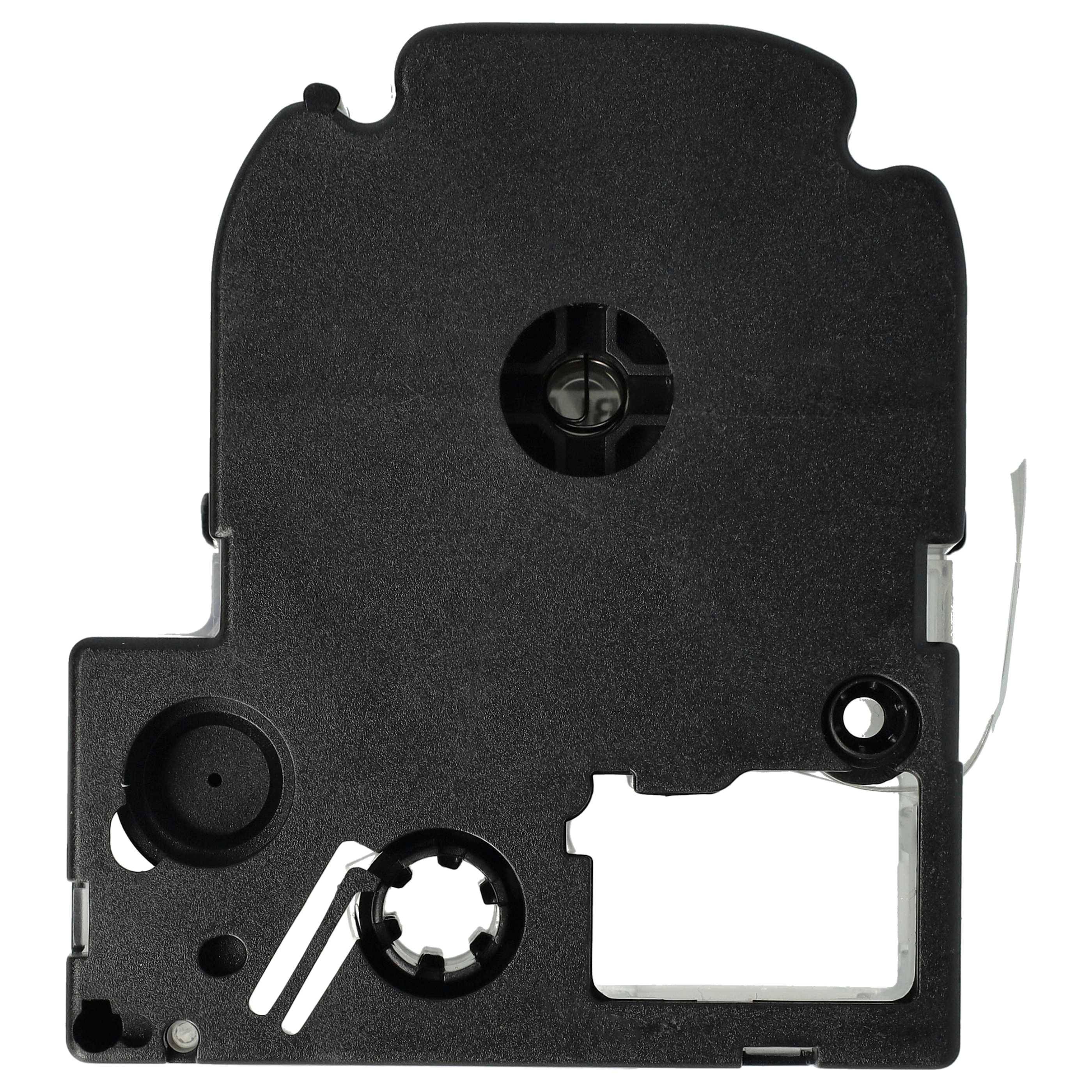 vhbw Schriftband-Kassette kompatibel mit Epson LabelWorks LW-1000P | LW-600P Etiketten-Drucker 8m x 12mm Schwarz auf Transparent