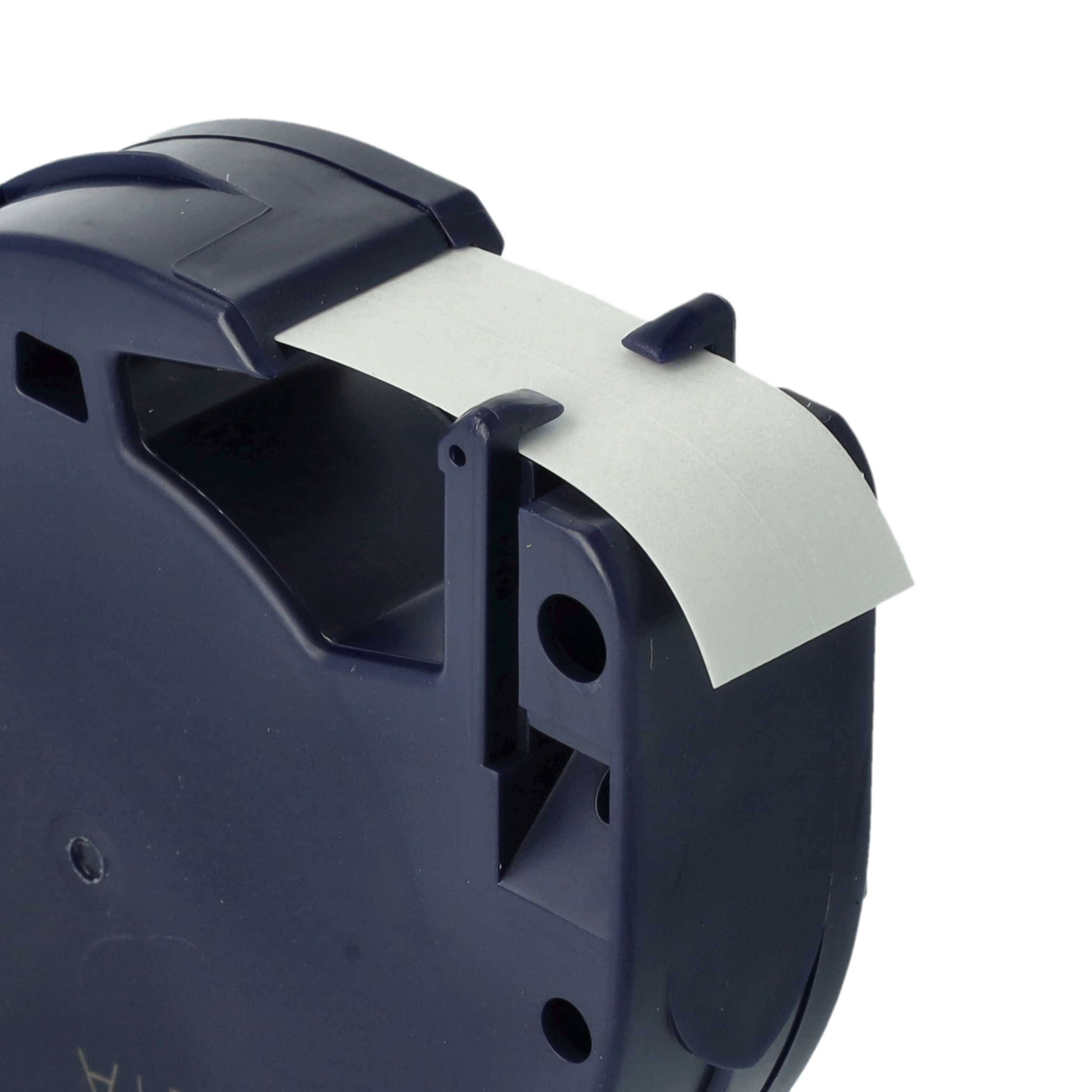 vhbw 10x Schriftband-Kassette Papier kompatibel mit Dymo LetraTag Plus LT-100T, XM, 2000, LT-100H Etiketten-Drucker 4m x 12mm Schwarz auf Weiß