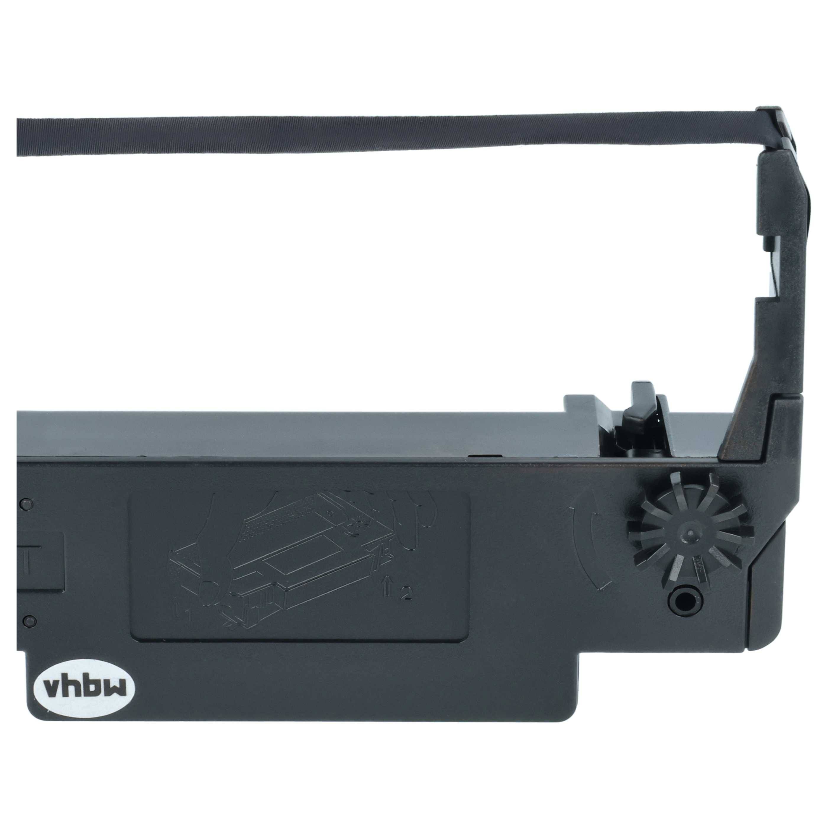 vhbw 3x Farbband Schriftband kompatibel mit G + K Datensysteme GK 400 Shop, GK 400 Start Nadeldrucker, Bondrucker - Schwarz