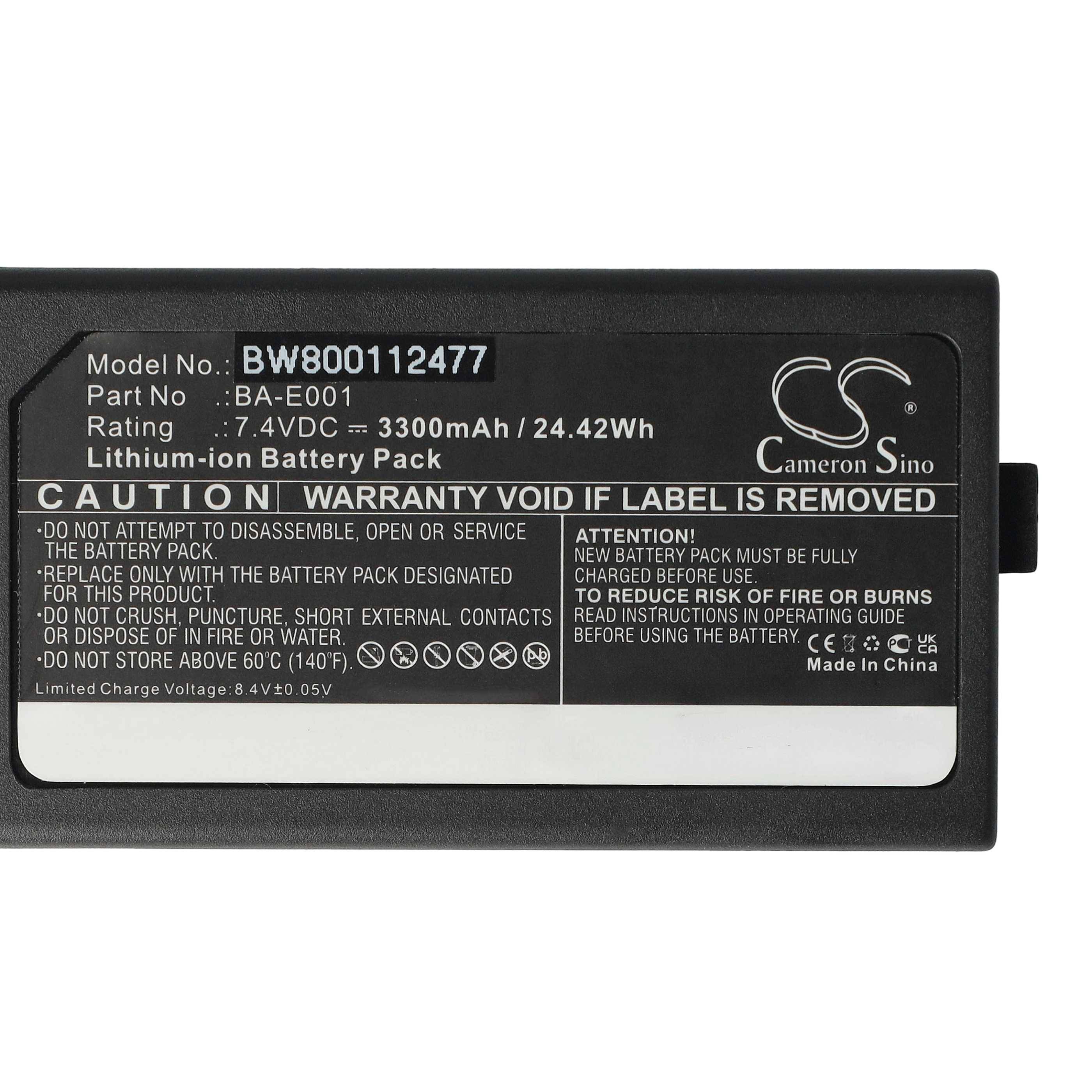 vhbw Akku kompatibel mit Brother PT PT-E300, PT-E500, PT-750TDI Drucker Kopierer Scanner Etiketten-Drucker (3300 mAh, 7,4 V, Li-Ion)