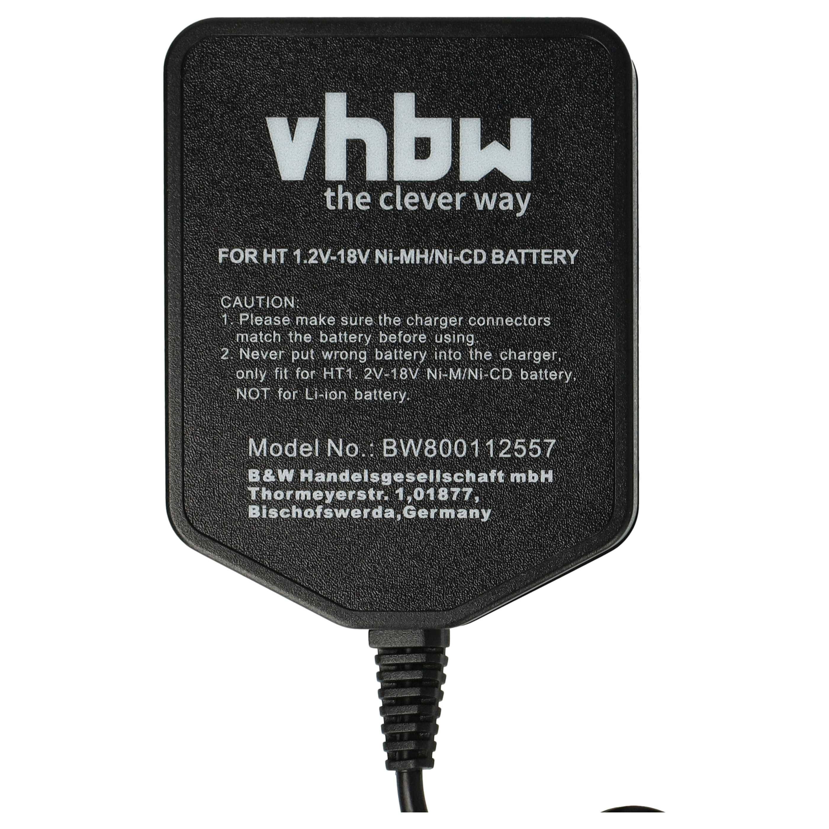 vhbw Ladegerät kompatibel mit Hitachi WH 14DAF2, WH 14DH, WH 14DL, WH 14DM, WH 14DMB, WH 14DMK, WH 14DML, WH 14DMR Werkzeug Akkus (1,2V - 18V)