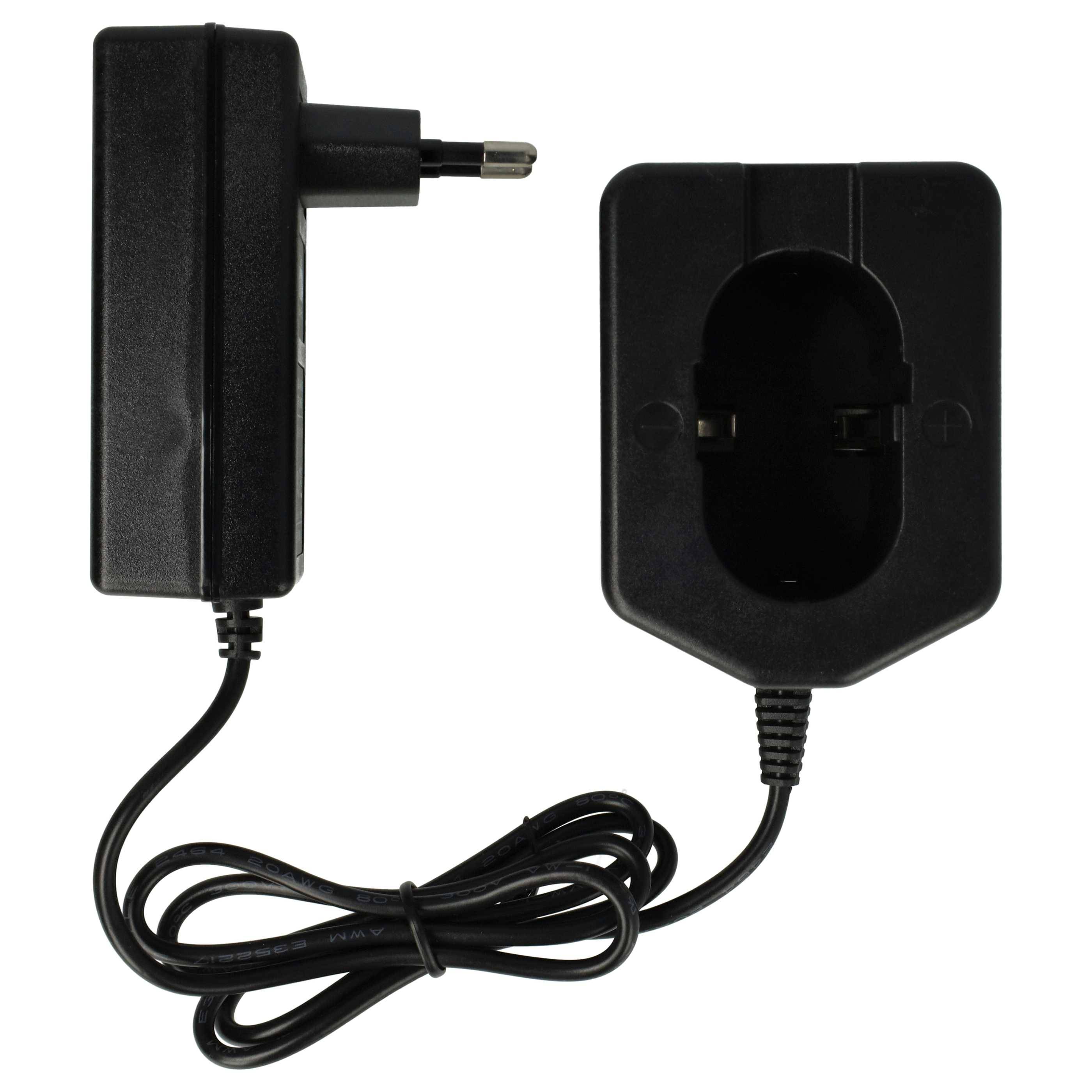 vhbw Ladegerät kompatibel mit Hitachi WH 14DAF2, WH 14DH, WH 14DL, WH 14DM, WH 14DMB, WH 14DMK, WH 14DML, WH 14DMR Werkzeug Akkus (1,2V - 18V)
