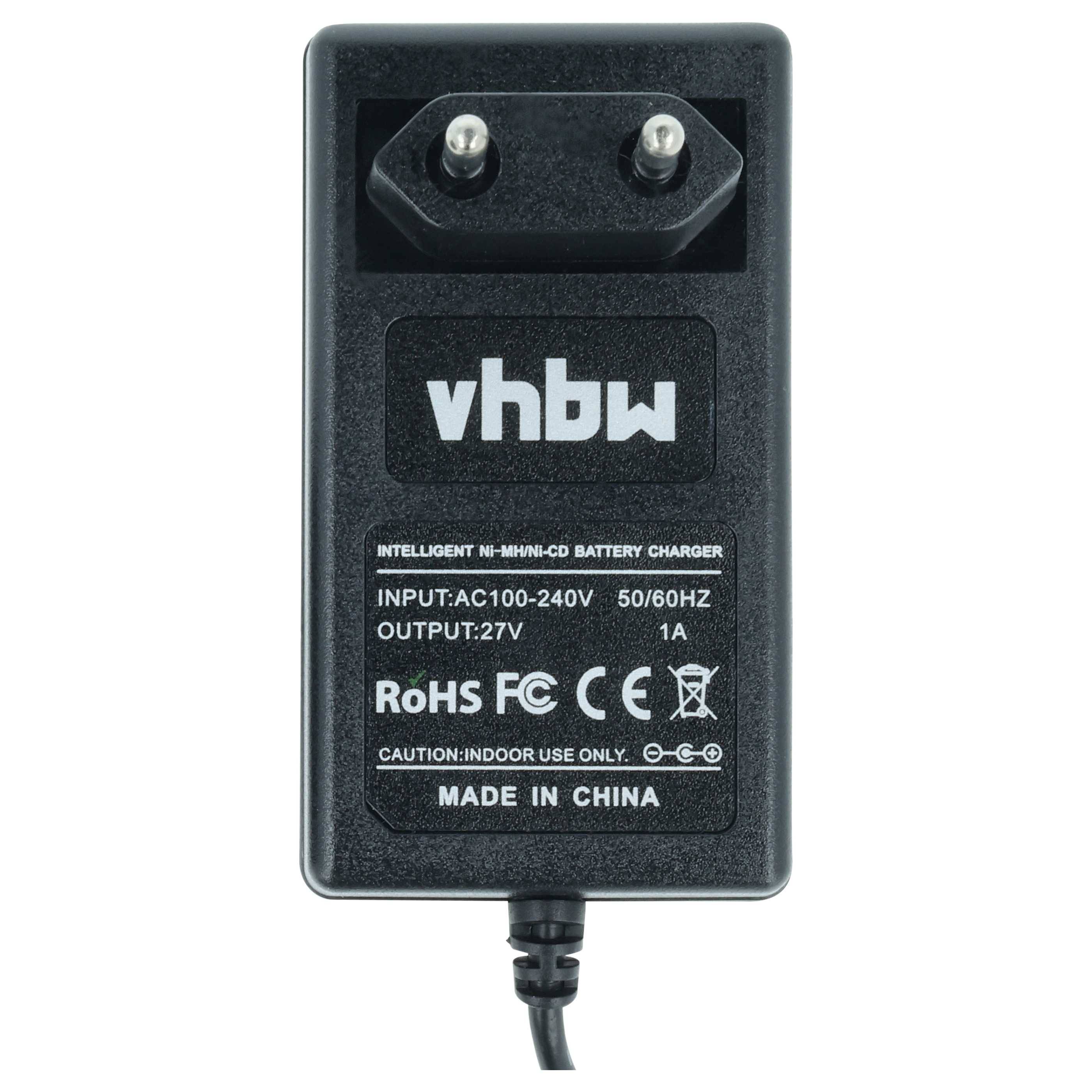 vhbw Ladegerät kompatibel mit Paslode BD-127, BD-126, BD-125, BD-123, BD-122, BD-121, BD-120, BBL-120 Werkzeug Ni-Cd, NiMH-Akkus