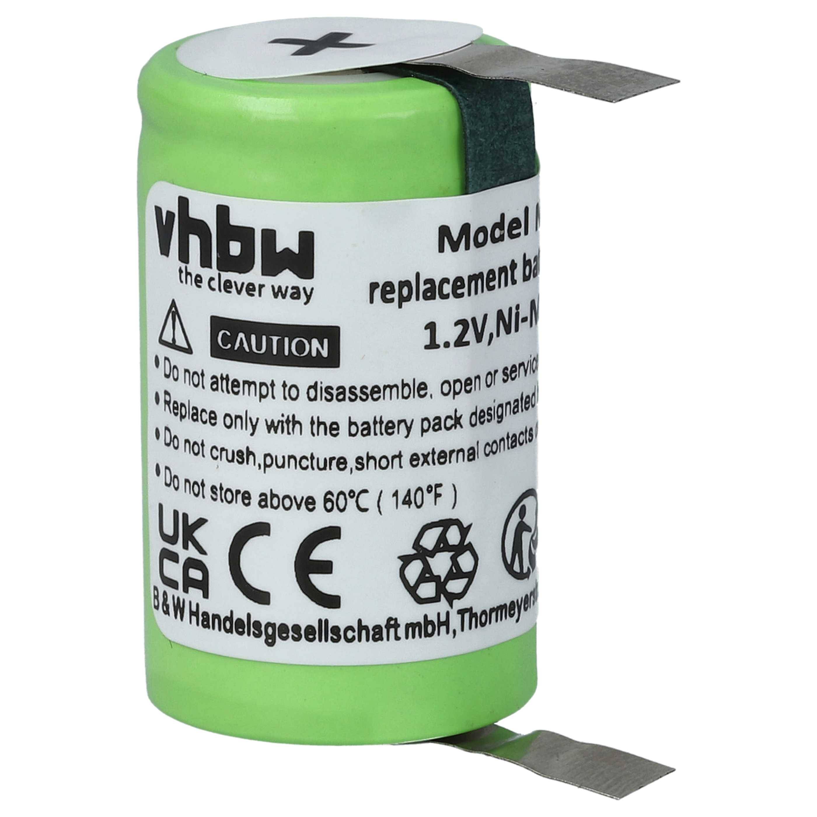 vhbw Akku kompatibel mit Braun 5563, 5556, 3550, 3510, 2501, 3525, 2500, 3512, 2515, 2505, 3000 Rasierer (1100 mAh, 1,2 V, NiMH)