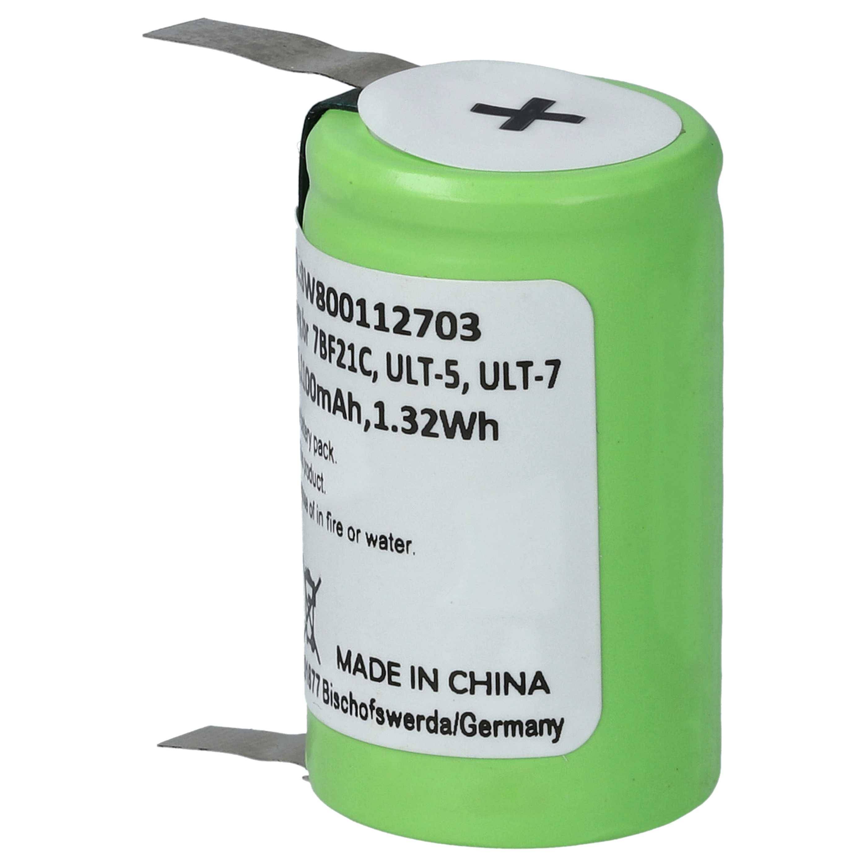 vhbw Akku kompatibel mit Braun 5563, 5556, 3550, 3510, 2501, 3525, 2500, 3512, 2515, 2505, 3000 Rasierer (1100 mAh, 1,2 V, NiMH)