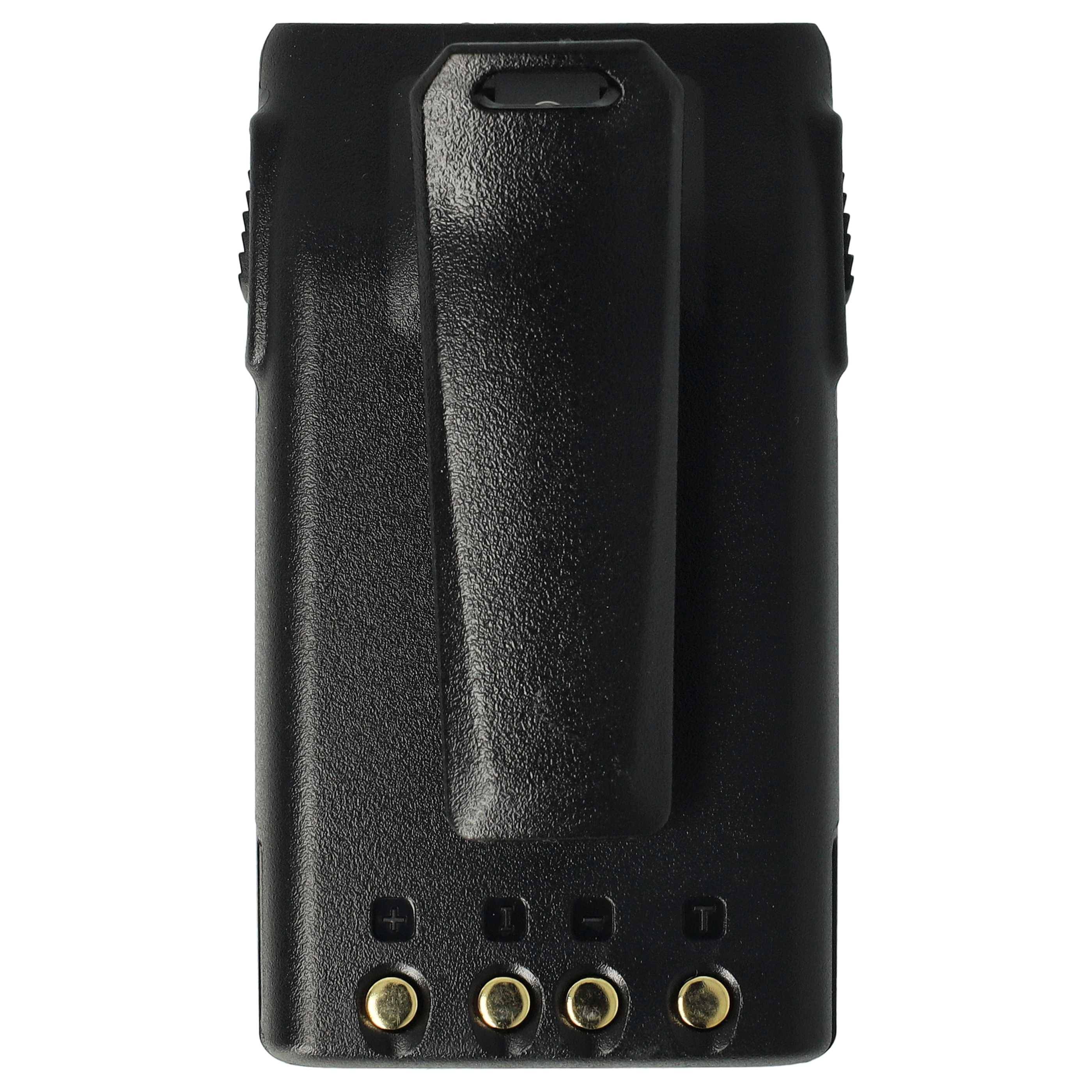 vhbw 5x Akku kompatibel mit Midland CT790 Funkgerät, Walkie Talkie (1700 mAh, 7,4 V, Li-Ion) + Gürtelclip