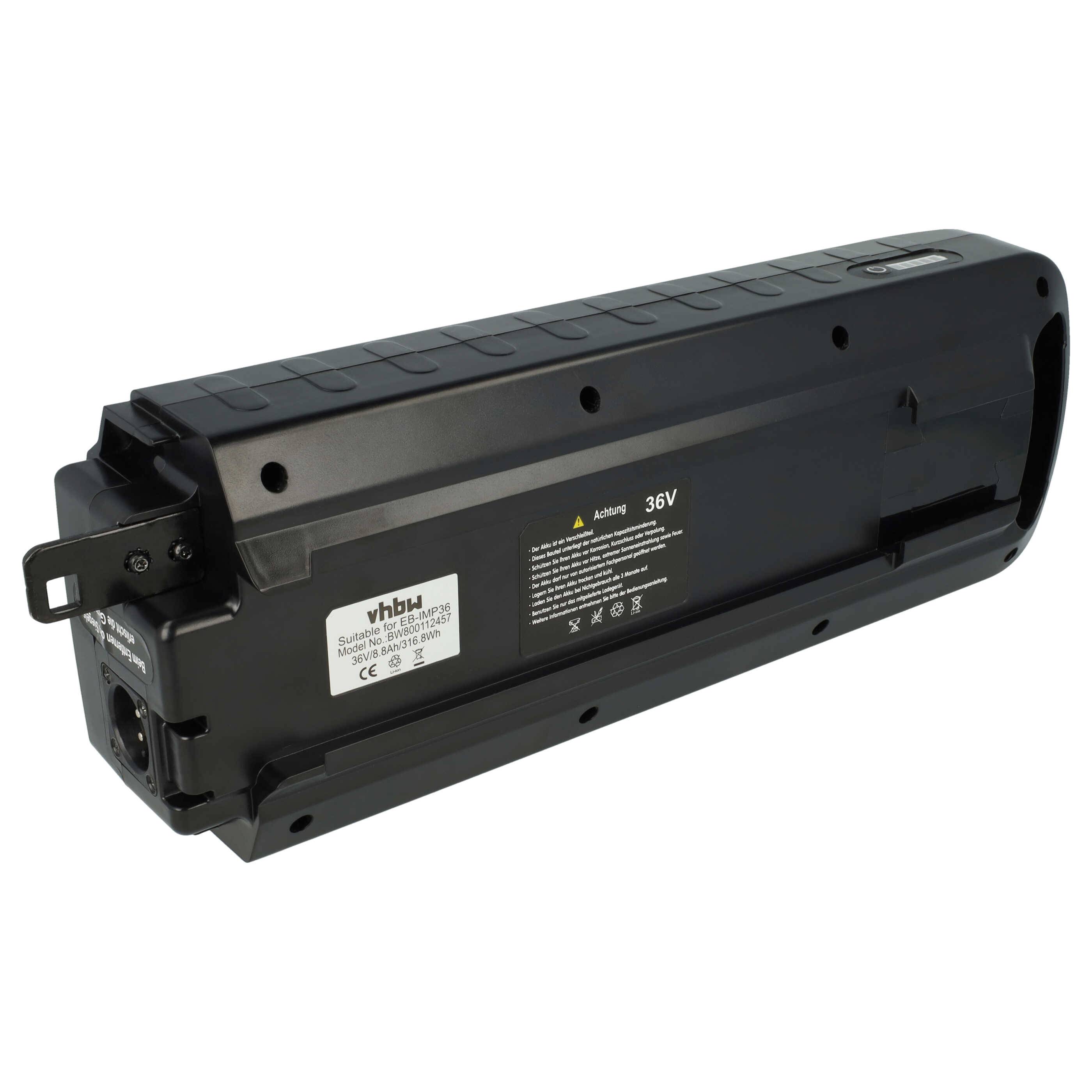 Schwarzer wiederaufladbarer Batteriepack mit der Bezeichnung „36V