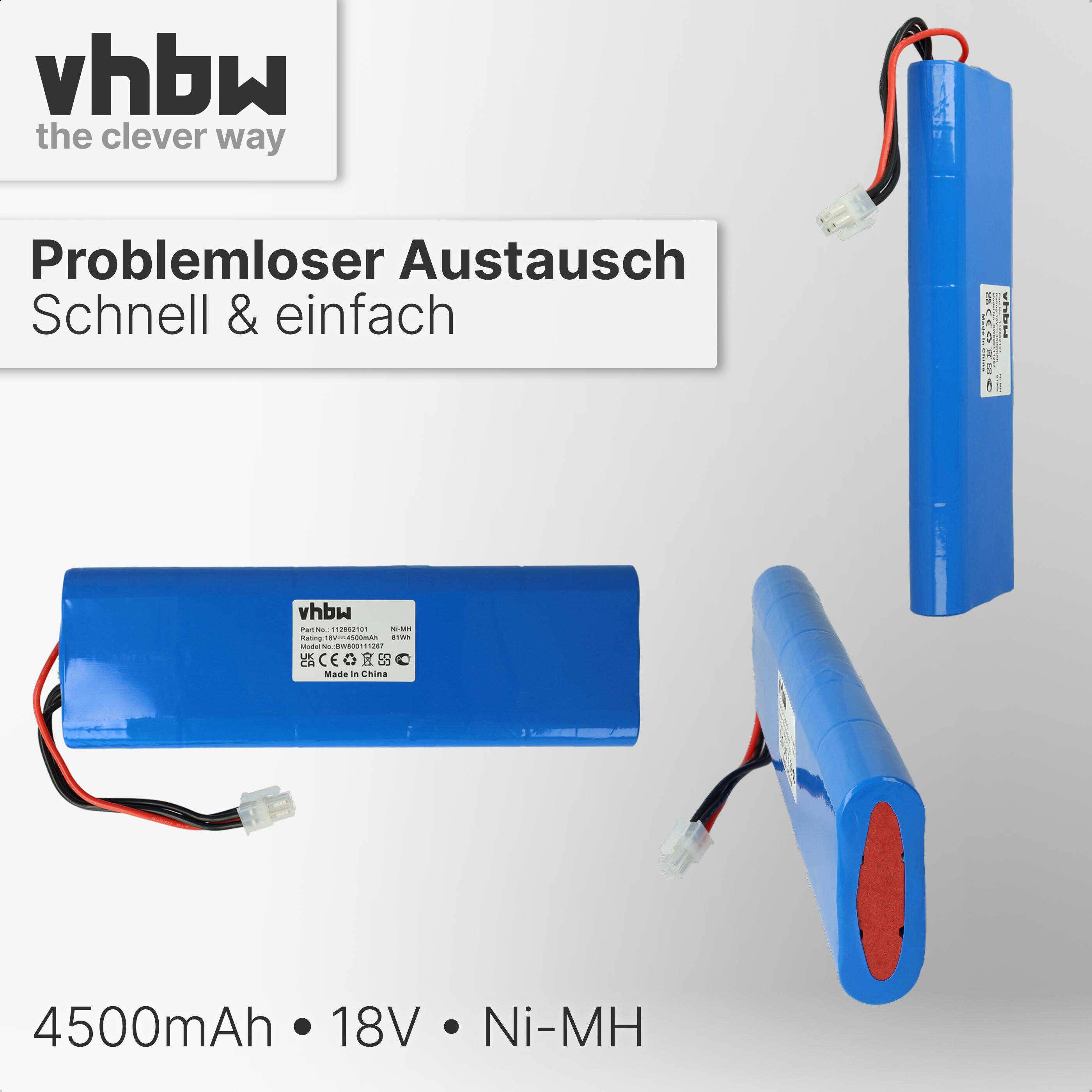 vhbw 2x Akku kompatibel mit Gardena Robotic R160 Rasenmäher (4500mAh, 18V, NiMH) - Ersatz für 112862101, 535120901, 535120902, 540059601, 540059602