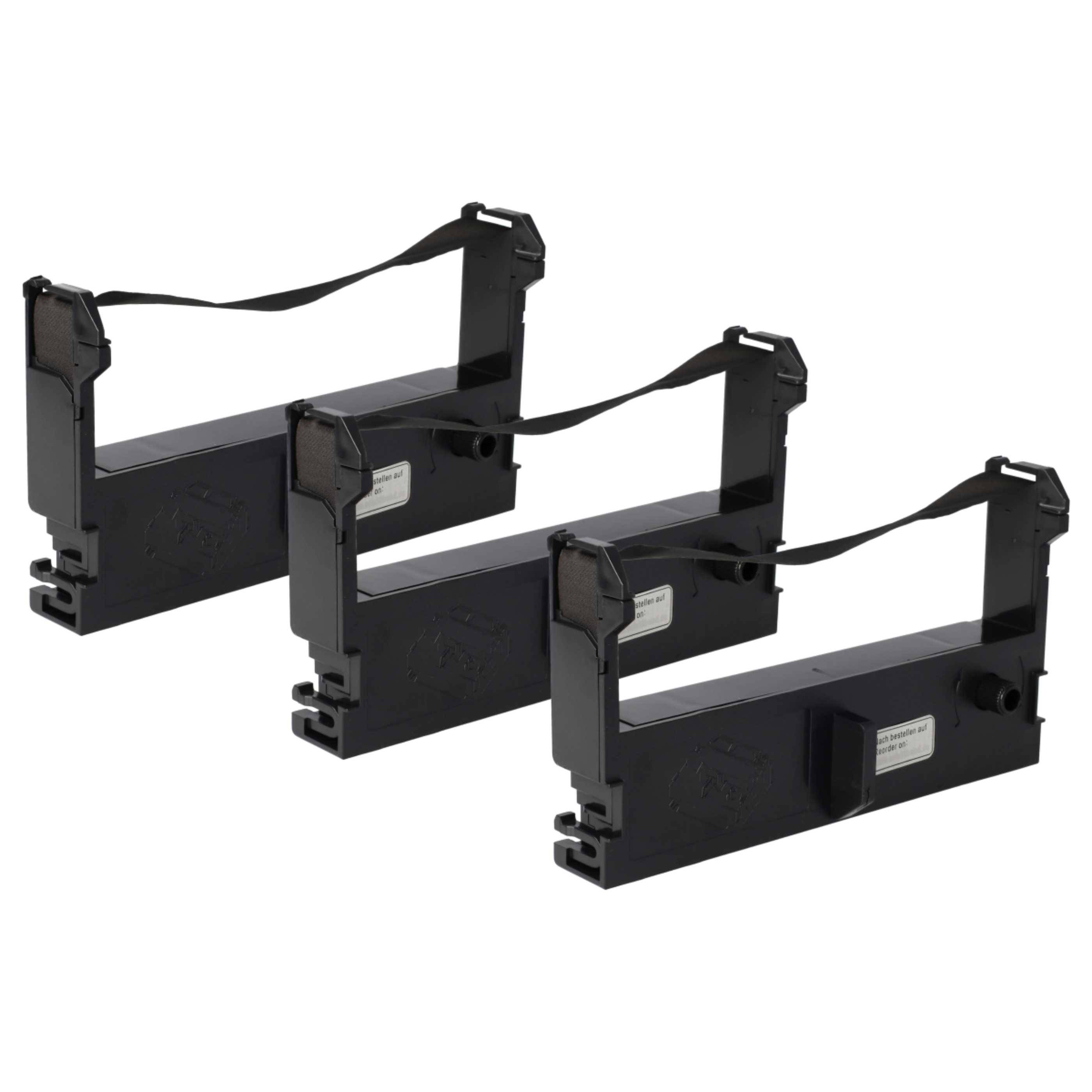 vhbw 3x Farbband Schriftband kompatibel mit Sigma CR 6000A Nadeldrucker | Bondrucker - Schwarz