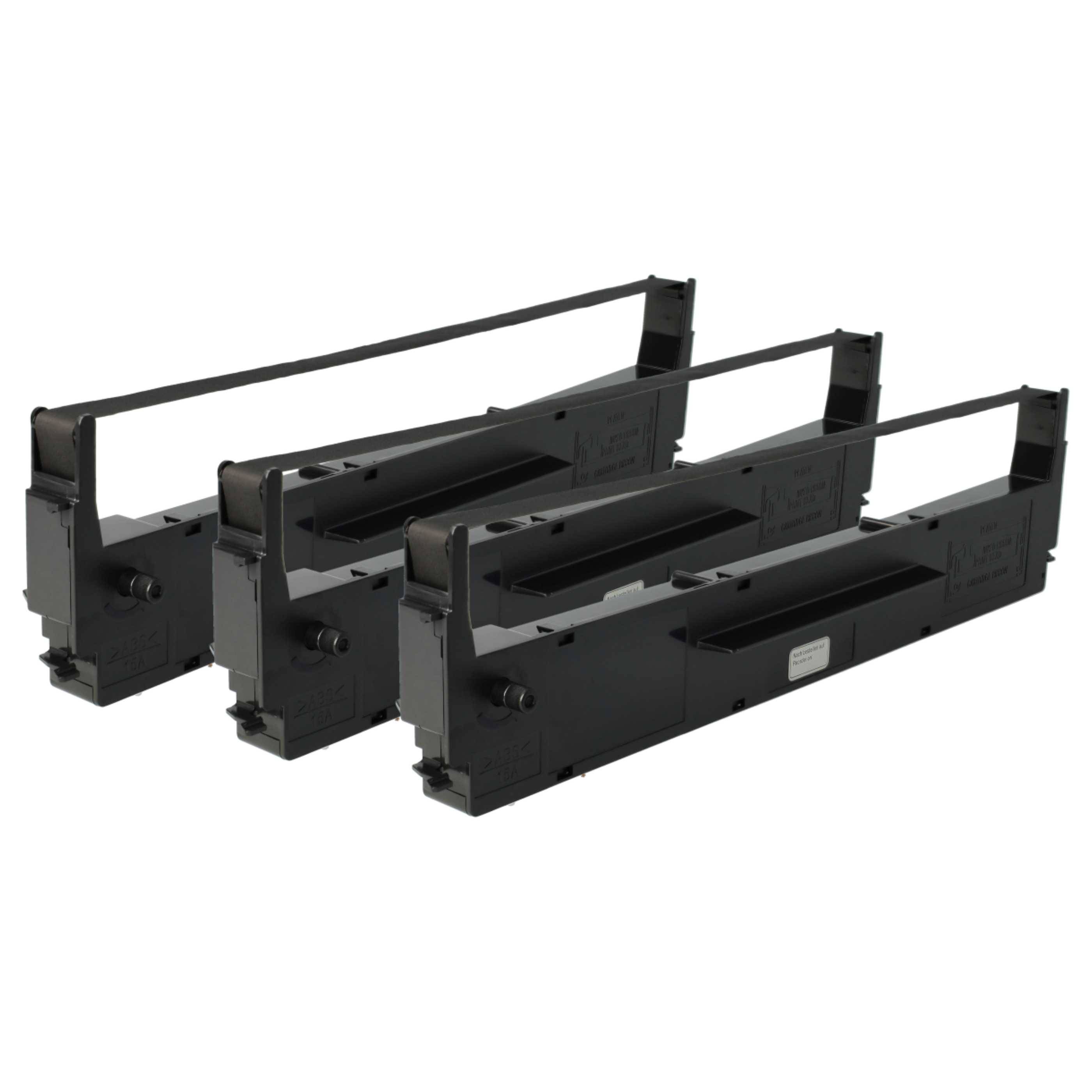 vhbw 3x Farbband Schriftband kompatibel mit Epson FX850 | FX86C, FX86, FX870, FX86E, L1000, FX880 Nadeldrucker, Bondrucker - Schwarz