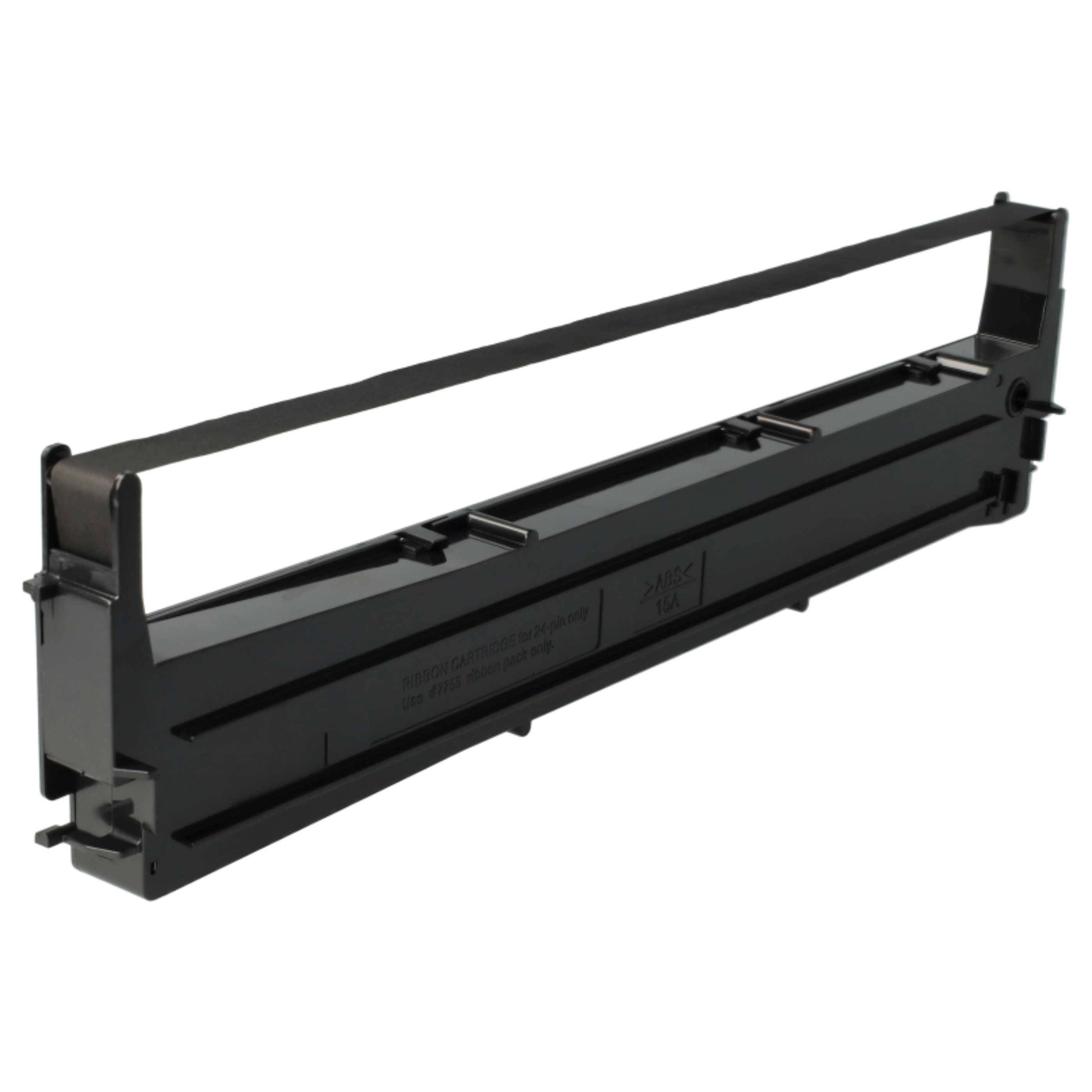 vhbw 5x Farbband Schriftband kompatibel mit Epson LQ300+, LQ400, LQ300II, LQ300, LQ500, LQ200, LQ450 Nadeldrucker, Bondrucker - Schwarz