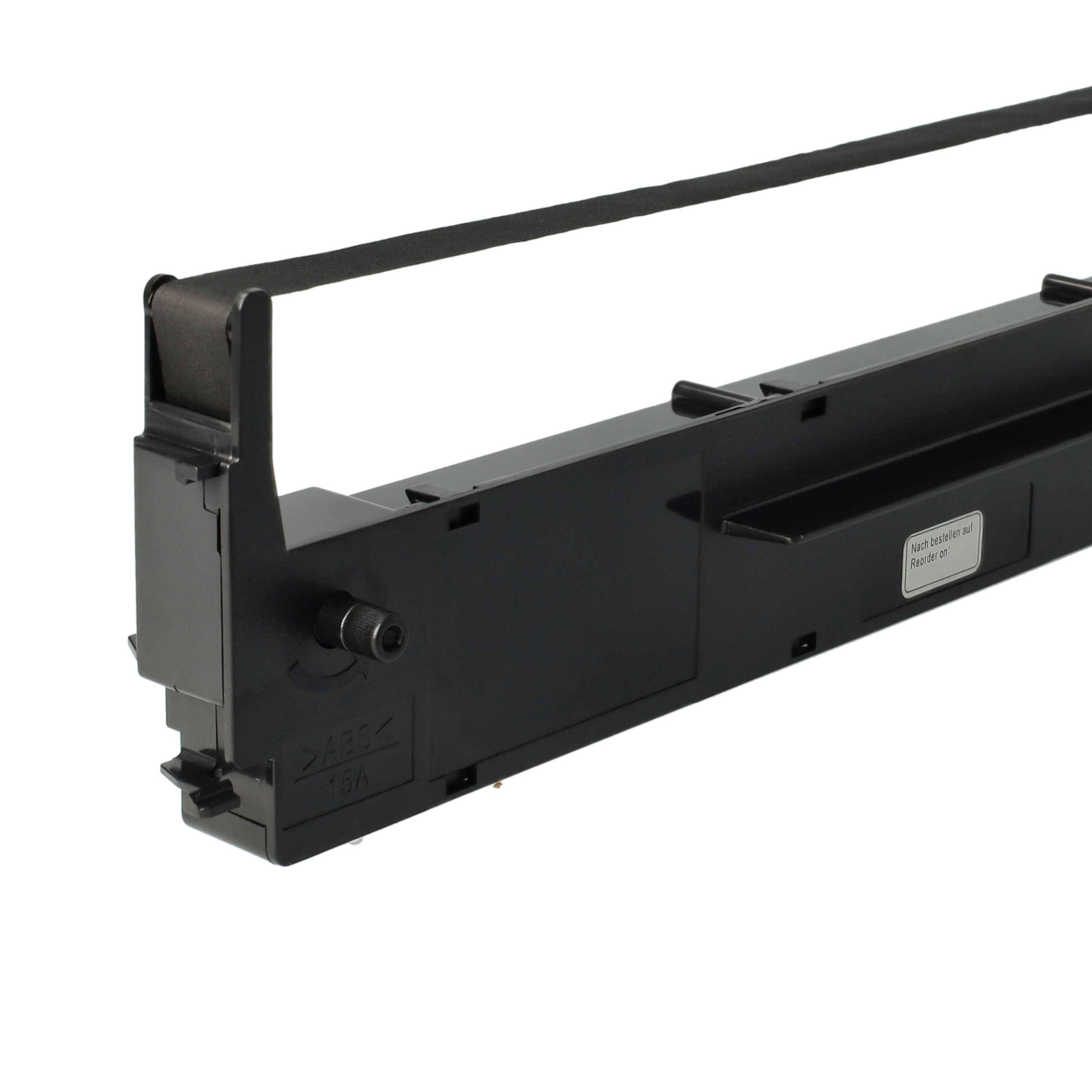 vhbw 10x Farbband Schriftband kompatibel mit Epson LQ300+, LQ400, LQ300II, LQ300, LQ200, LQ450, L1000 Nadeldrucker, Bondrucker - Schwarz