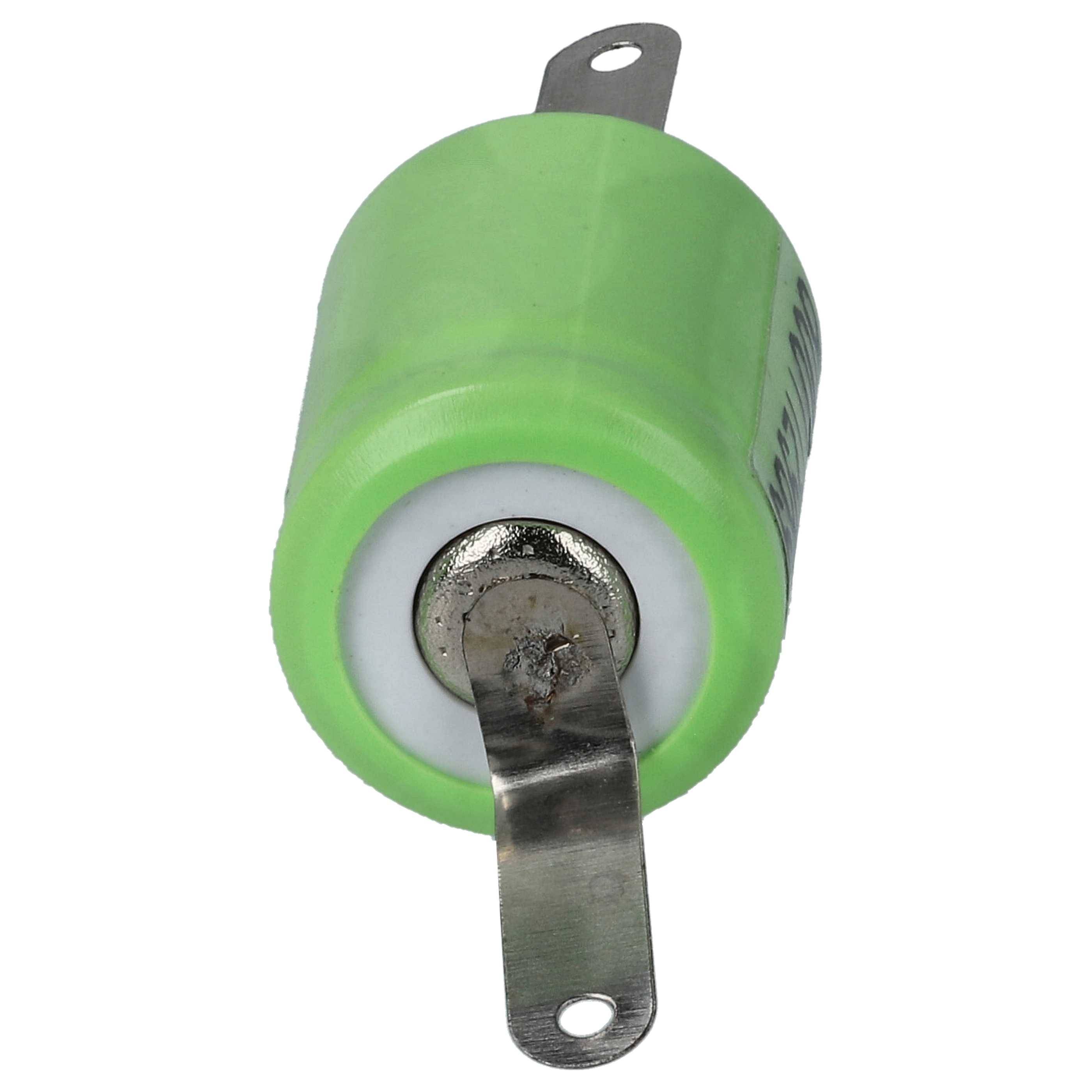 vhbw 5x Akku Ersatz für 1/3AAA für Modellbau (170mAh, 1,2V, NiMH, Grün, mit Z-Lötfahne)