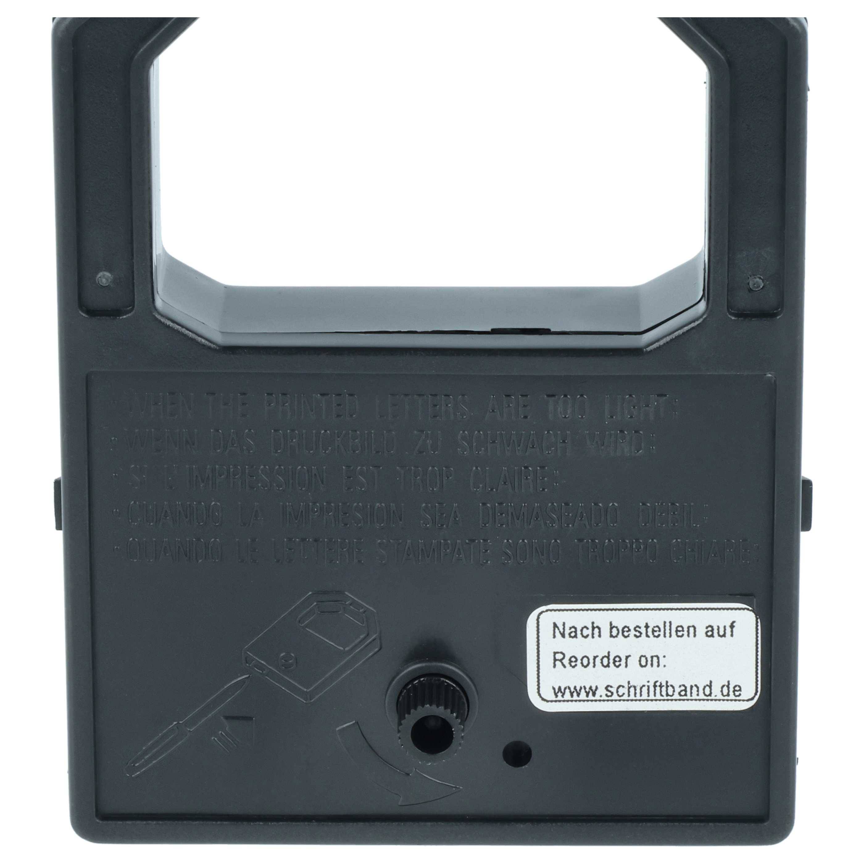 vhbw 5x Farbband Schriftband kompatibel mit Panasonic KX-P 2150, KX-P 2023 Nadeldrucker, Bondrucker - Schwarz