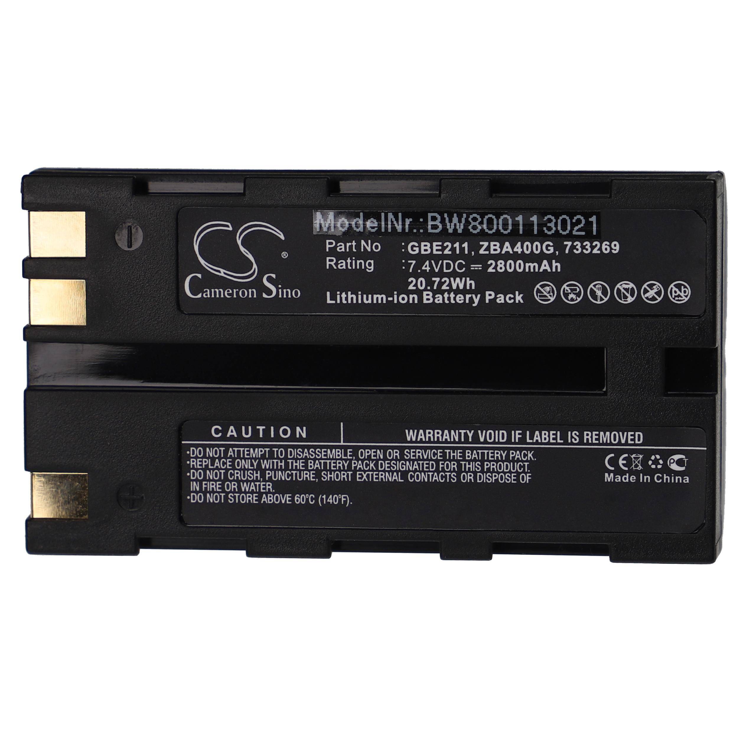 vhbw Akku kompatibel mit Leica TC1200, TC403, TC402, TC405 Lasermessgerät, Messgerät (2800 mAh, 7,4 V, Li-Ion)