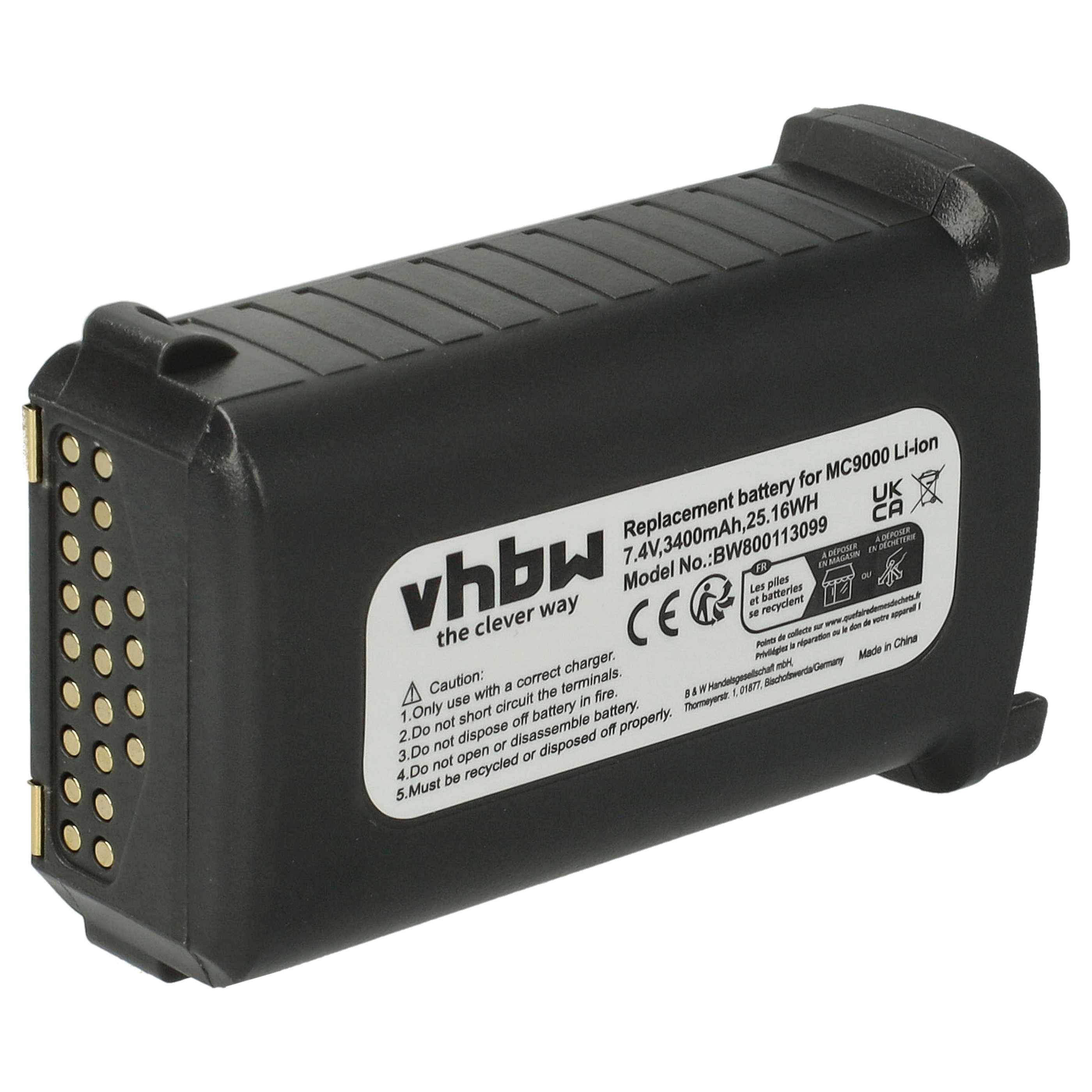 vhbw Akku kompatibel mit Symbol RD5000 Mobile RFID Reader | Handheld Computer Scanner (3400 mAh, 7,4 V, Li-Ion)