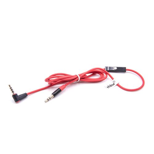 vhbw RemoteTalk Audio Kabel kompatibel mit Beats by Dr. Dre Kopfhörer mit Inline-Mikrofon, 3.5mm Klinke, Aux-Kabel, Klinkenkabel, Kopfhörerkabel, Ro