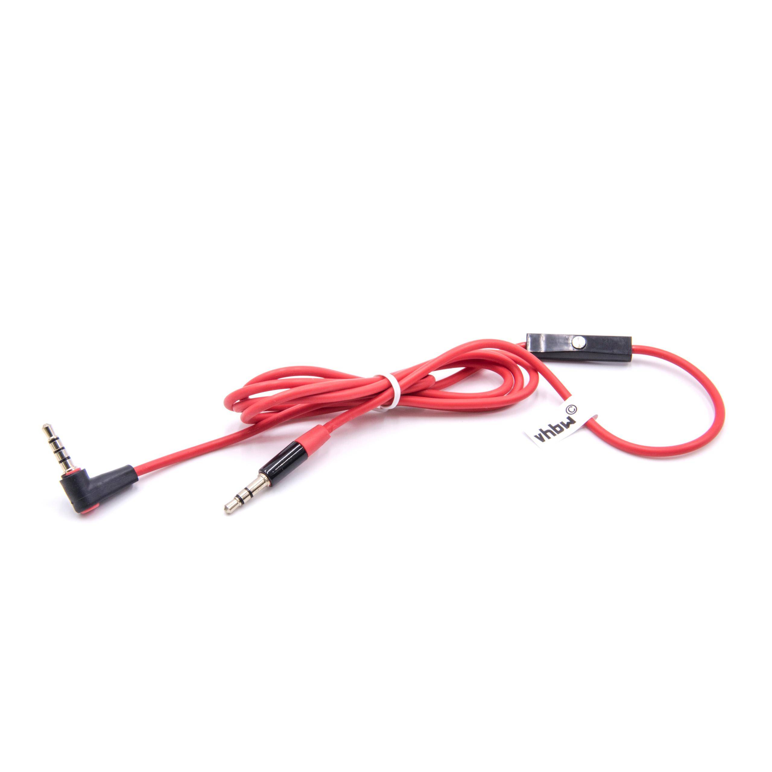 vhbw Audio AUX Kabel kompatibel mit Beats by Dr. Dre Monster Beats Solo, Solo HD, Studio, Studio 2.0 Kopfhörer - Audiokabel 3,5 mm Klinkenstecker