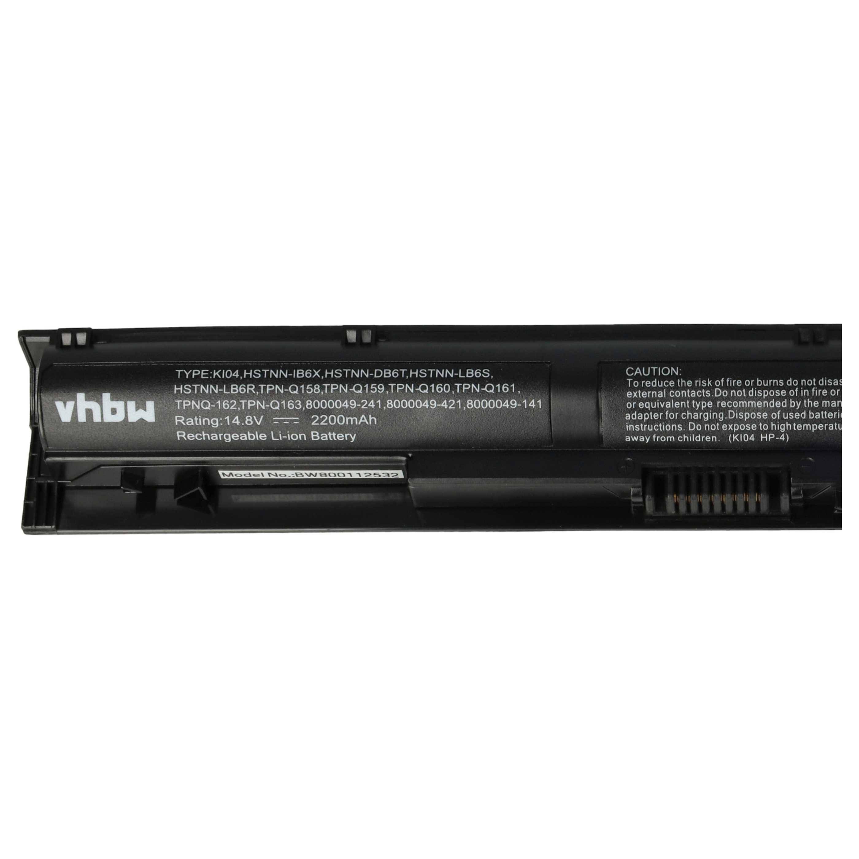 vhbw Akku kompatibel mit HP Pavilion 17T-G099, 17T-G100, 17-g099 Notebook (2200 mAh, 14,8 V, Li-Ion)