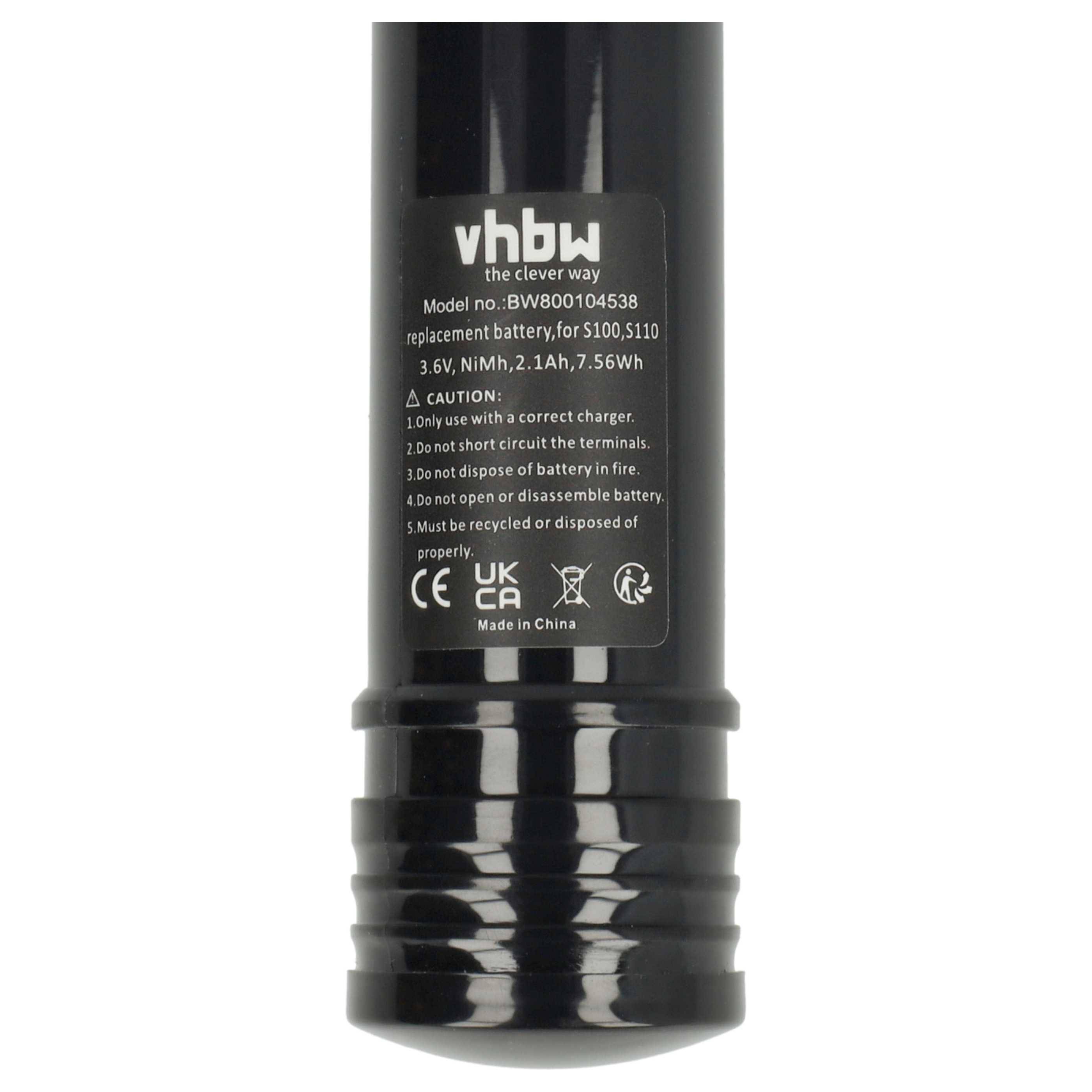 vhbw 3x Akku kompatibel mit Black & Decker Versapak VP100, VP110, VP130, VP130K Elektrowerkzeug (2100 mAh, NiMH, 3,6 V)