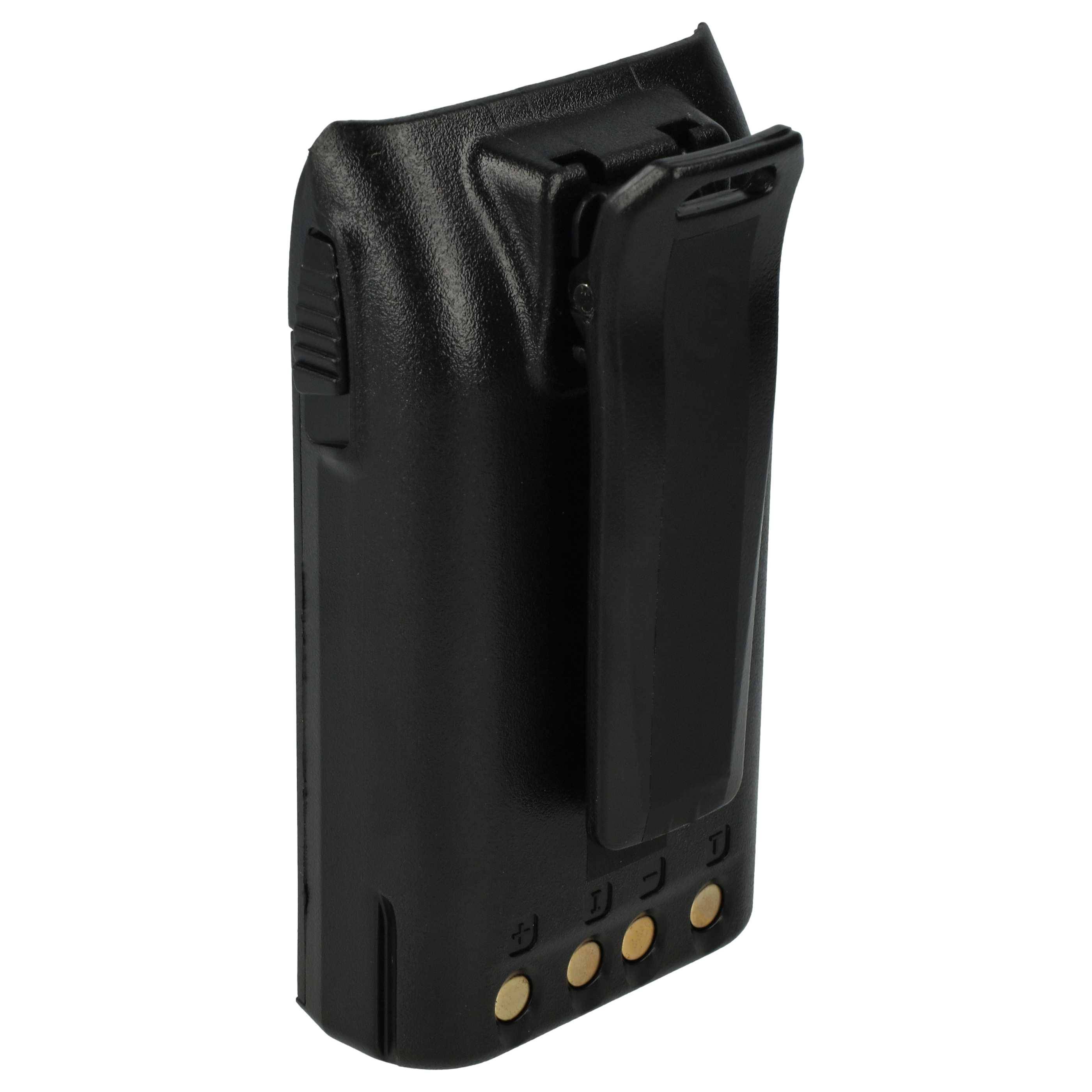 vhbw Akku kompatibel mit Wouxun KG-UVD1P, KG-UV6D, KG-UVD1 Funkgerät, Walkie Talkie (3200 mAh, 7,4 V, Li-Ion) + Gürtelclip