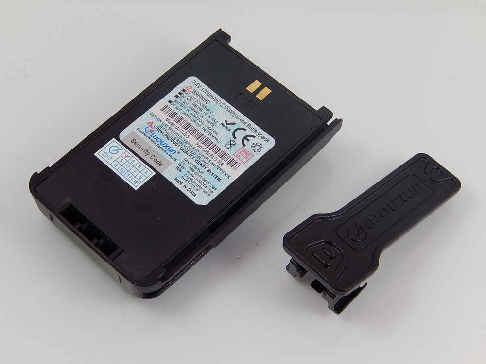 Ein schwarzes wiederaufladbares Batteriepack mit der Bezeichnung „Accupack