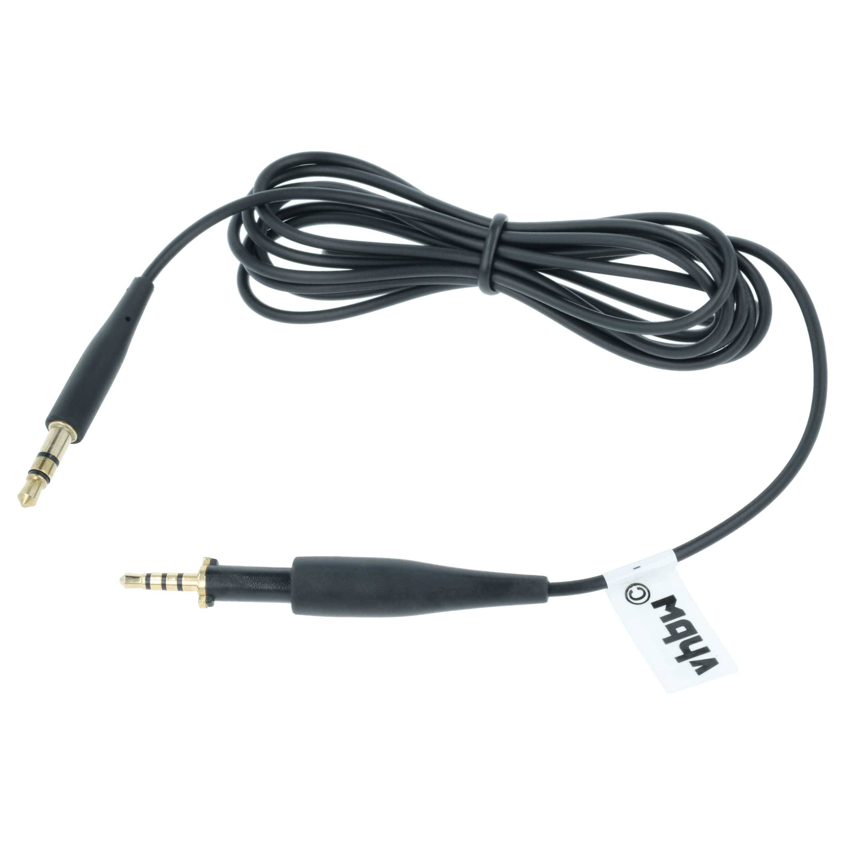 vhbw Audio AUX Kabel kompatibel mit AKG K480, K452, K451, K450, K430, K490, K495, Q460 Kopfhörer - Audiokabel 3,5 mm Klinkenstecker, 110 cm Schwarz