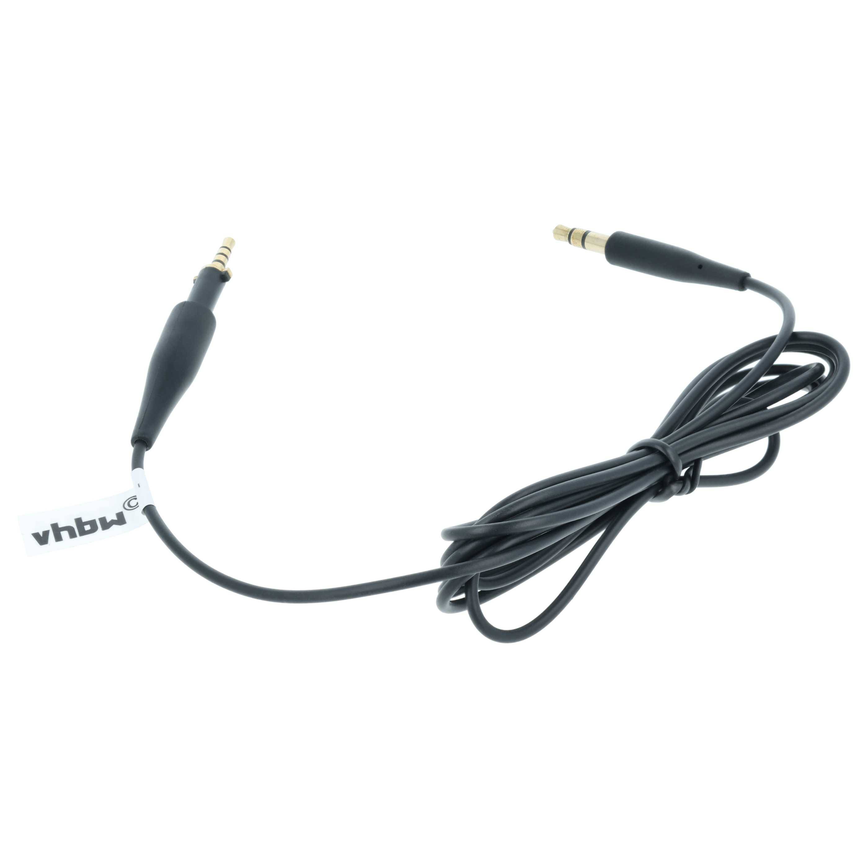 vhbw Audio AUX Kabel kompatibel mit AKG K480, K452, K451, K450, K430, K490, K495, Q460 Kopfhörer - Audiokabel 3,5 mm Klinkenstecker, 110 cm Schwarz