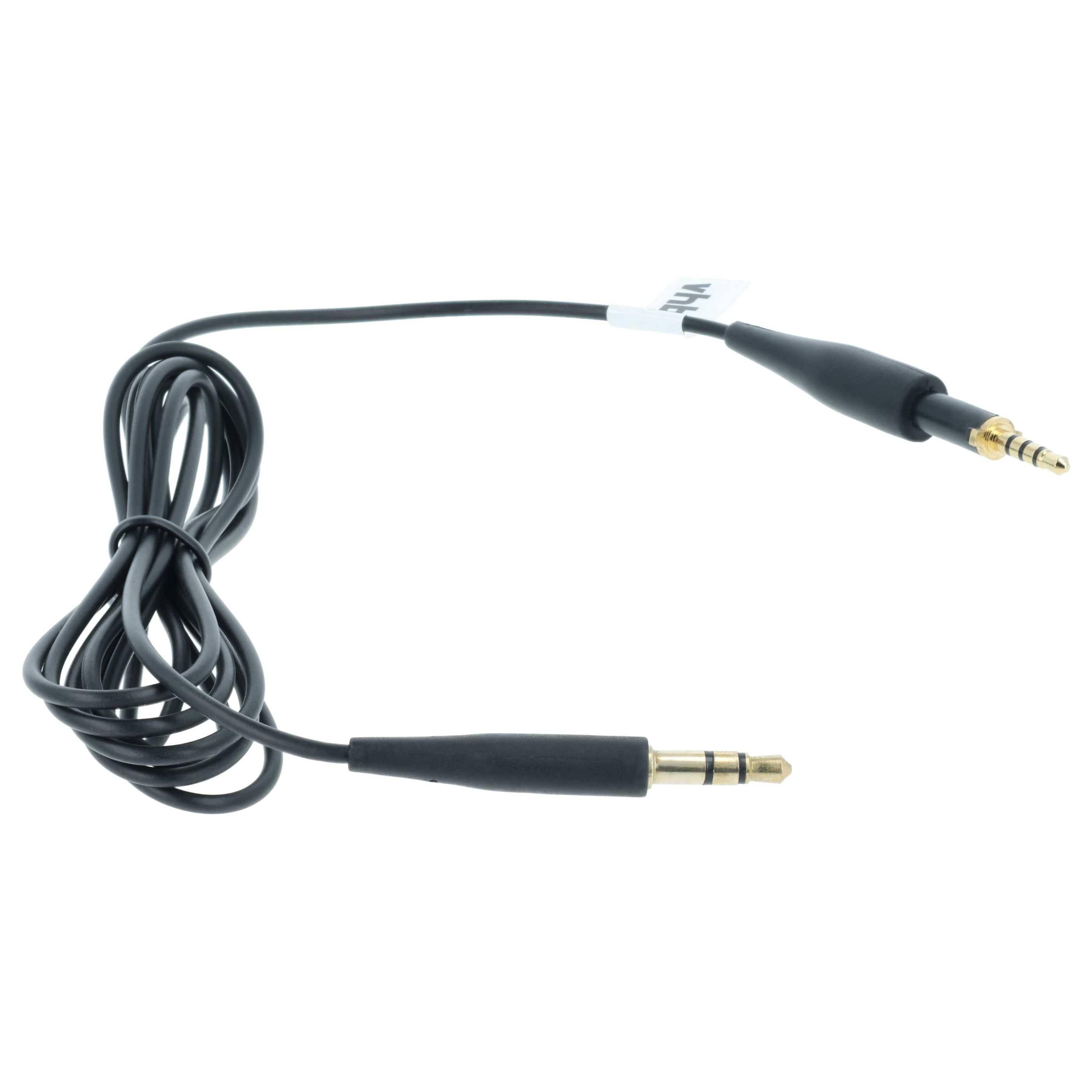 vhbw Audio AUX Kabel kompatibel mit AKG K480, K452, K451, K450, K430, K490, K495, Q460 Kopfhörer - Audiokabel 3,5 mm Klinkenstecker, 110 cm Schwarz