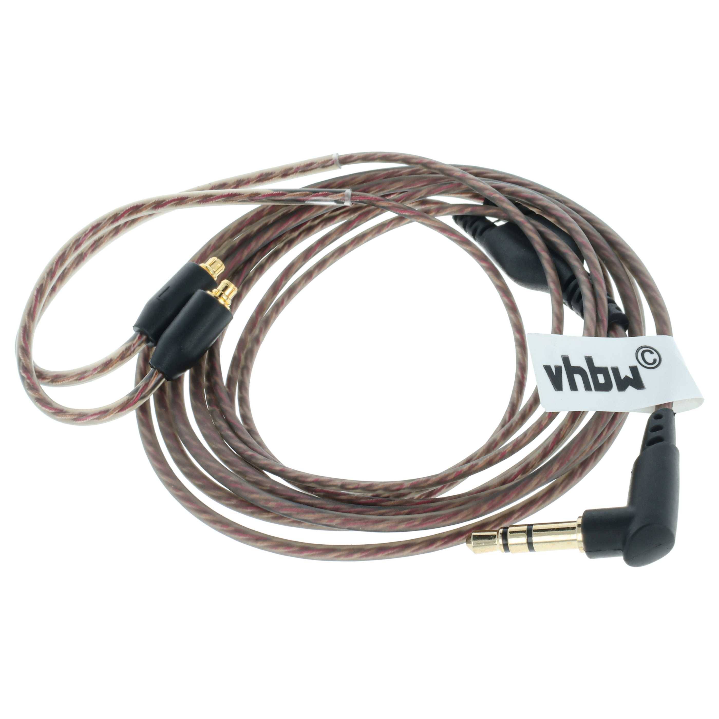 vhbw Audio AUX Kabel Ersatz für Shure EAC64 für Kopfhörer - Audiokabel 3,5 mm Klinkenstecker, 7 cm Schwarz