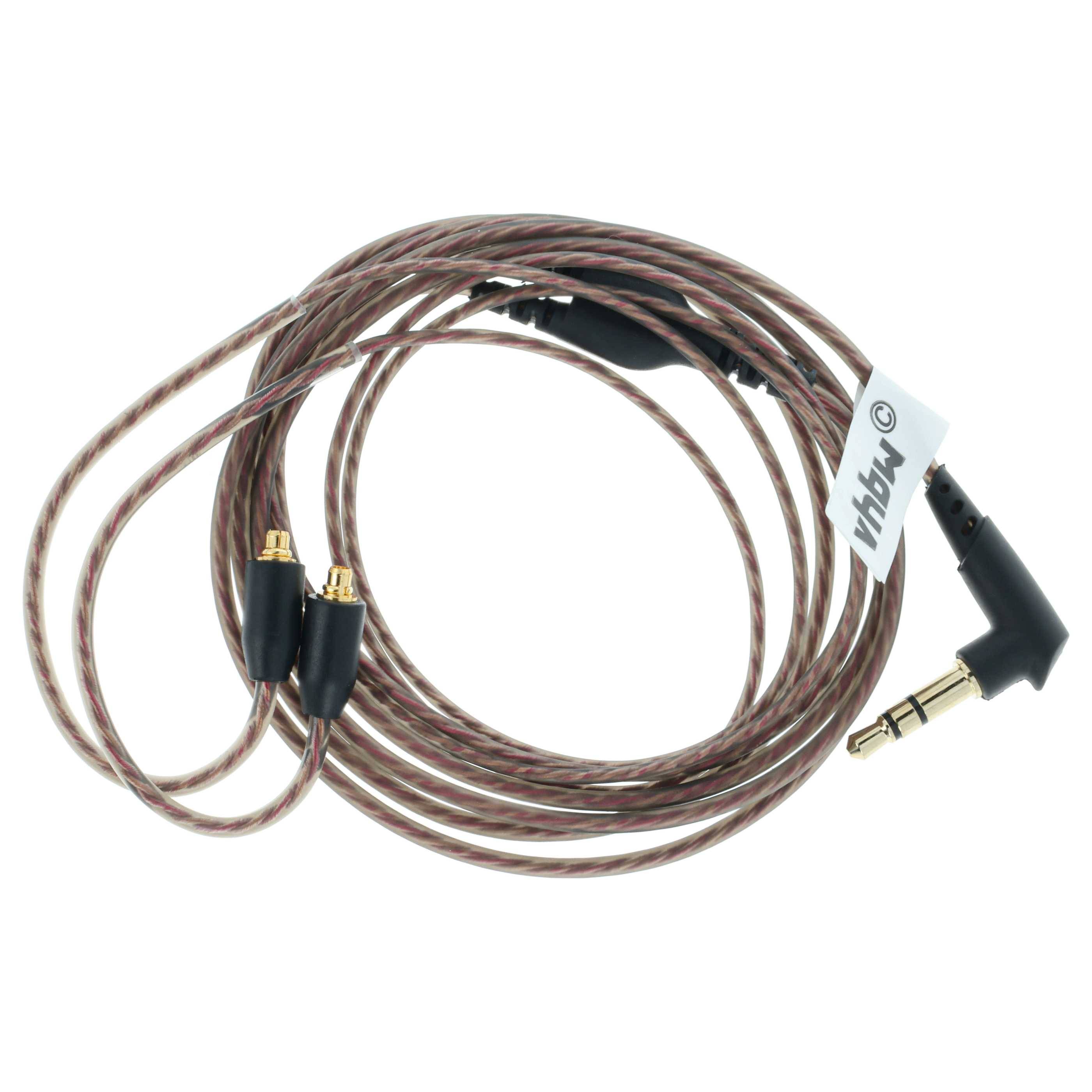 vhbw Audio AUX Kabel kompatibel mit Shure SE846, SE535, SE425, SE315, SE215 Kopfhörer - Audiokabel 3,5 mm Klinkenstecker, 7 cm Schwarz