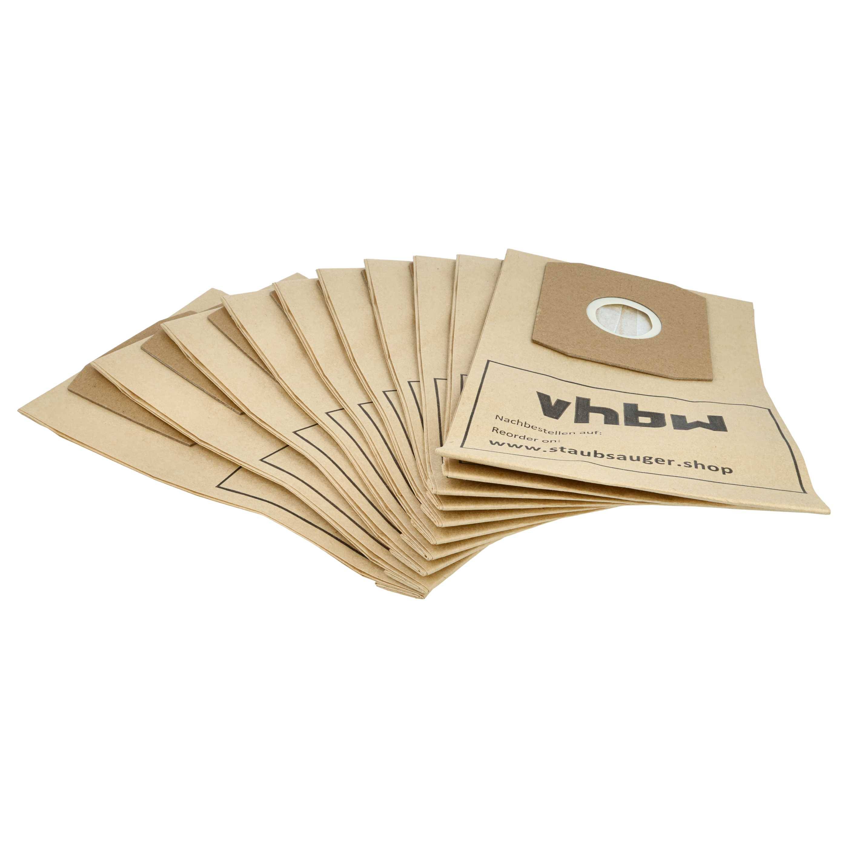 vhbw 20x Staubbeutel kompatibel mit Daewoo 970070, RC-1650, RC- 1650, Fortis, RC-300 Staubsauger - 27,5cm x 16,5cm Sandfarben