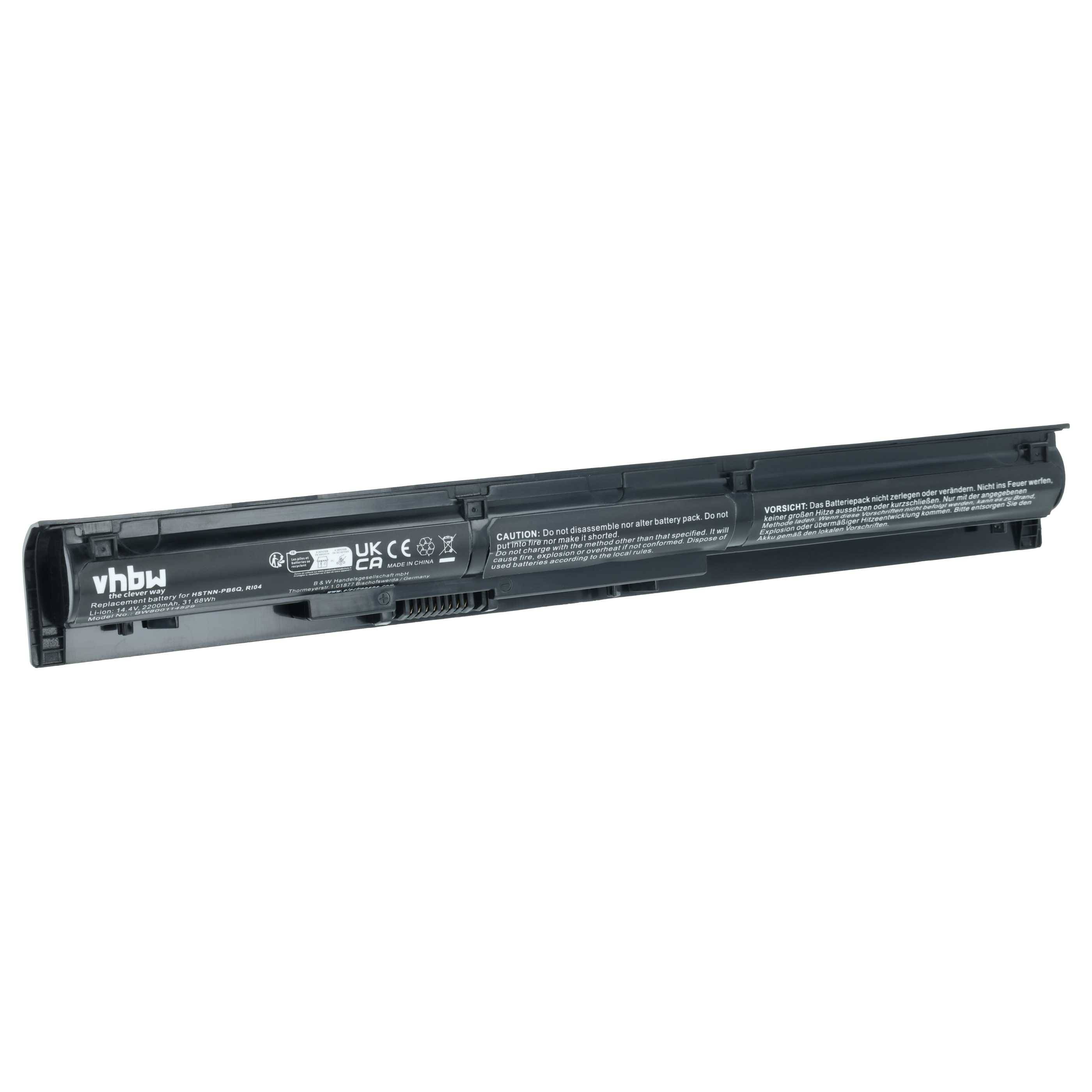 vhbw Akku Ersatz für HP HSTNN-Q94C, HSTNN-PB6Q, HSTNN-Q97C, HSTNN-Q95C, P3G15AA für Notebook (2200 mAh, 14,4 V, Li-Ion)
