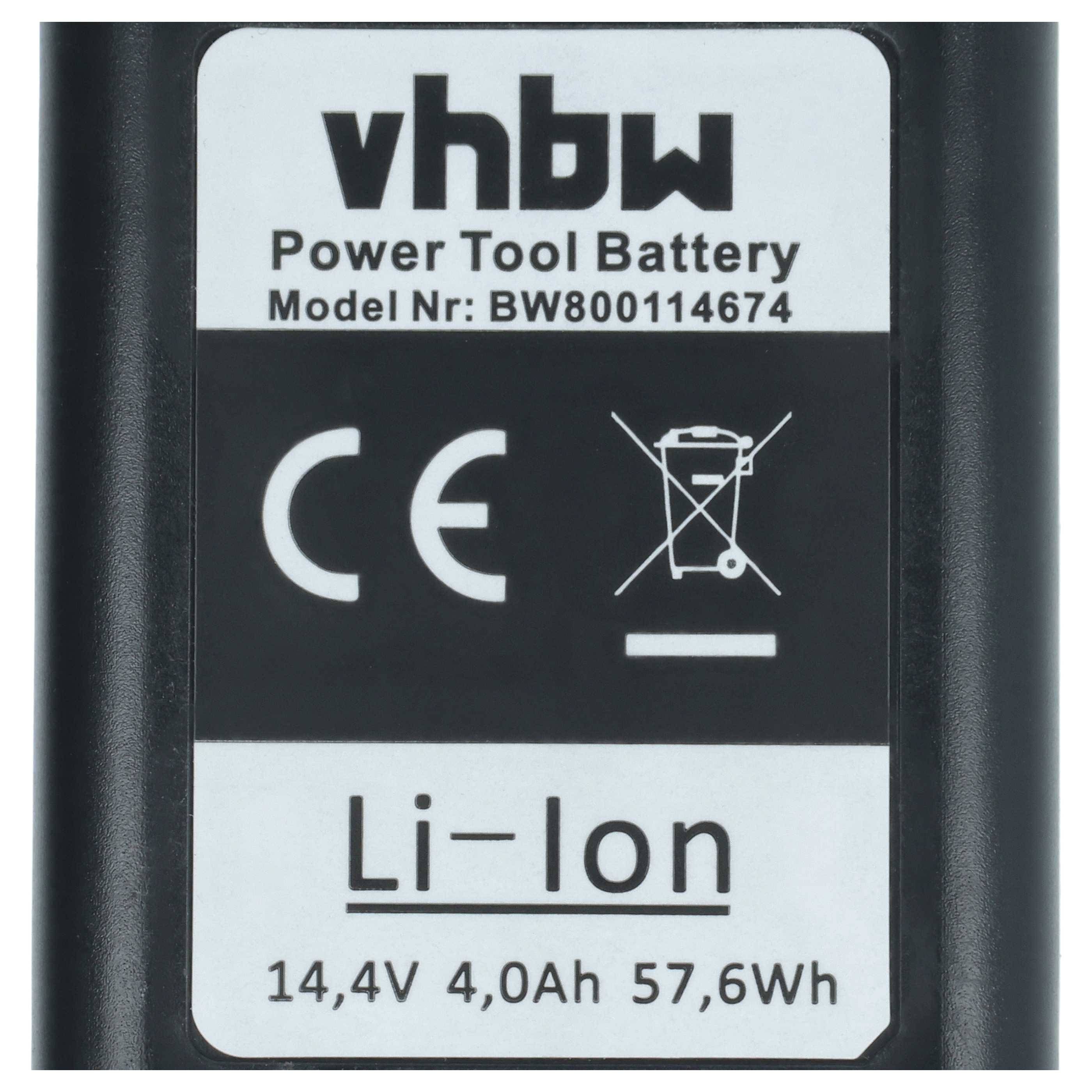 vhbw Akku Ersatz für Gesipa 7251045, 7251049 für Werkzeug, Blindniet-Setzgerät (4000 mAh, Li-Ion, 14,4 V)