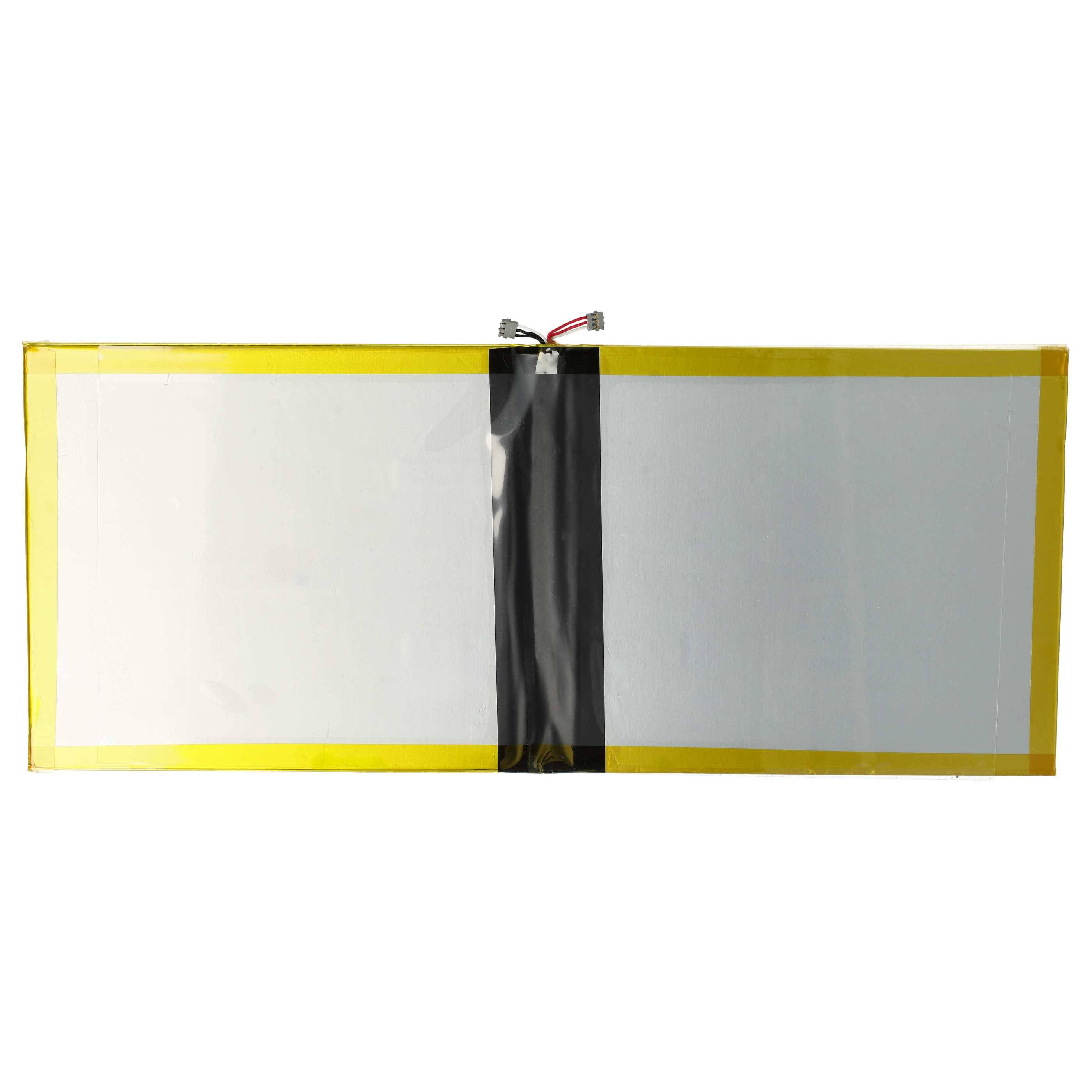 Ein rechteckiges, flaches Heizpad mit gelben Kanten und einem zentralen schwarzen Streifen, das zur gleichmäßigen Wärmeverteilung dient und über Kabel angeschlossen wird.