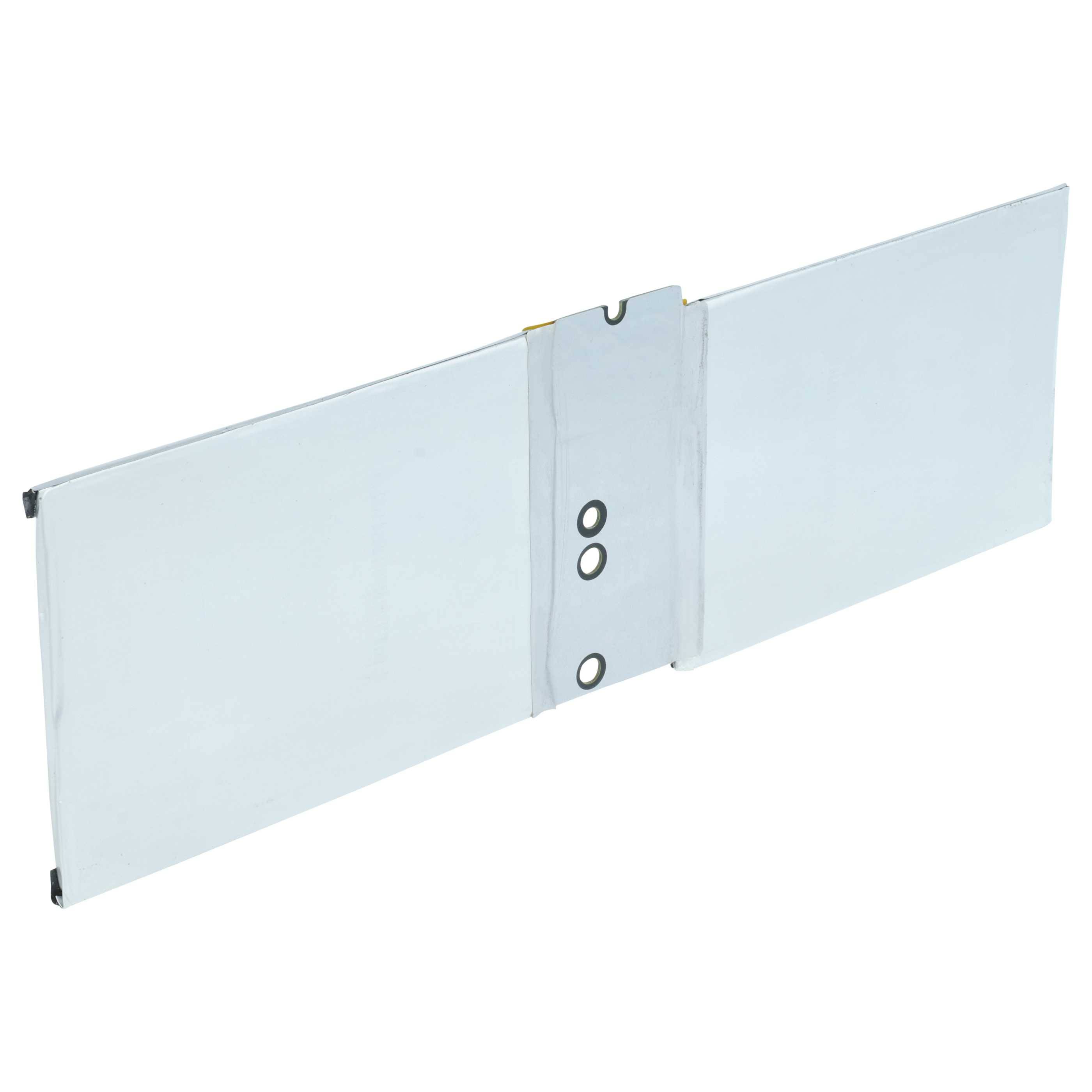 „Eine klare Glasablage für den Kühlschrank mit zwei metallischen kreisförmigen Halterungen in der Mitte.