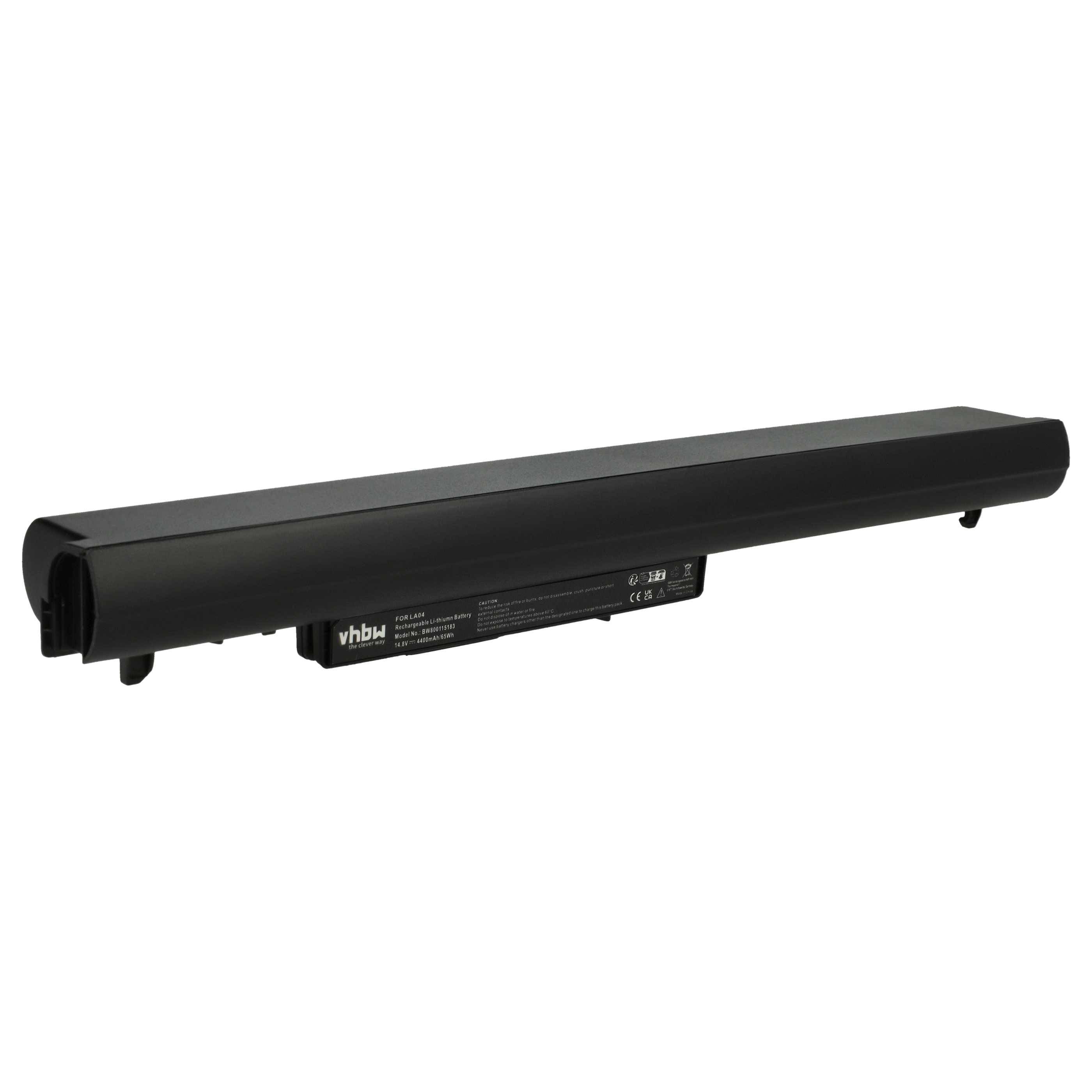 vhbw Akku kompatibel mit HP Pavilion 15-n017AX-F3Z38PA, 15-N014SE, 15-N014TU, 15-N016TX, 15-n017sg Notebook (4400mAh, schwarz)