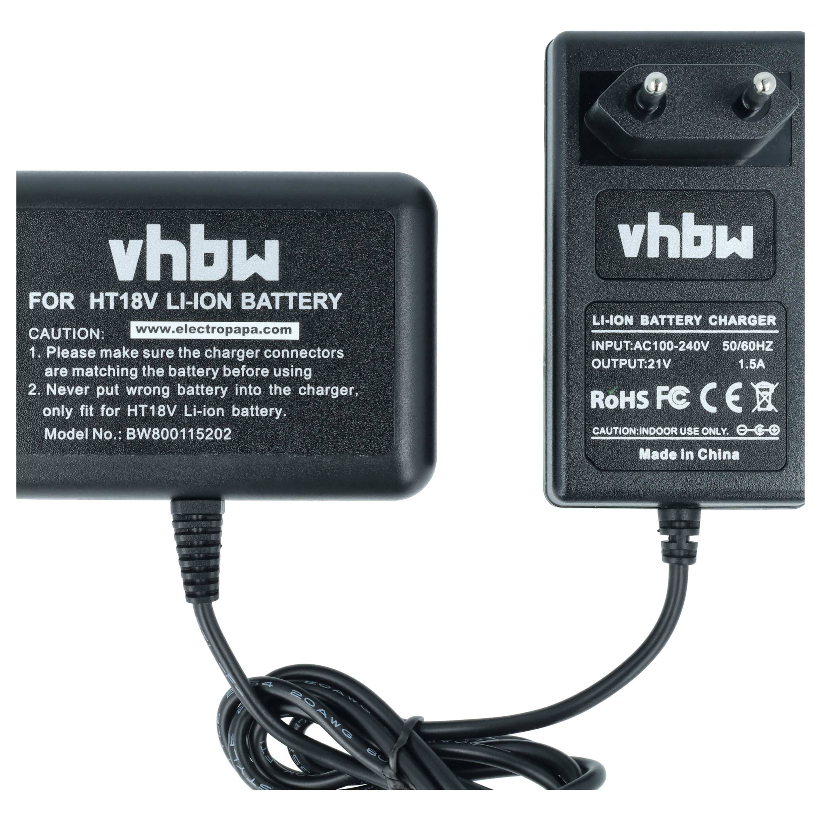 vhbw Ladegerät kompatibel mit Hitachi 330067, 330068, 330139, 33055, BSL 1815X, BSL 1830 Werkzeug Akkus