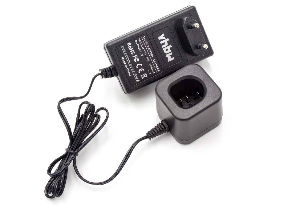 vhbw Ladegerät kompatibel mit Panasonic EZ7411, EZ7411LA1J, EZ7411X, EZ7410LA1J, EZ7410LA1S, EZ7410X Werkzeug Li-Ion-Akkus