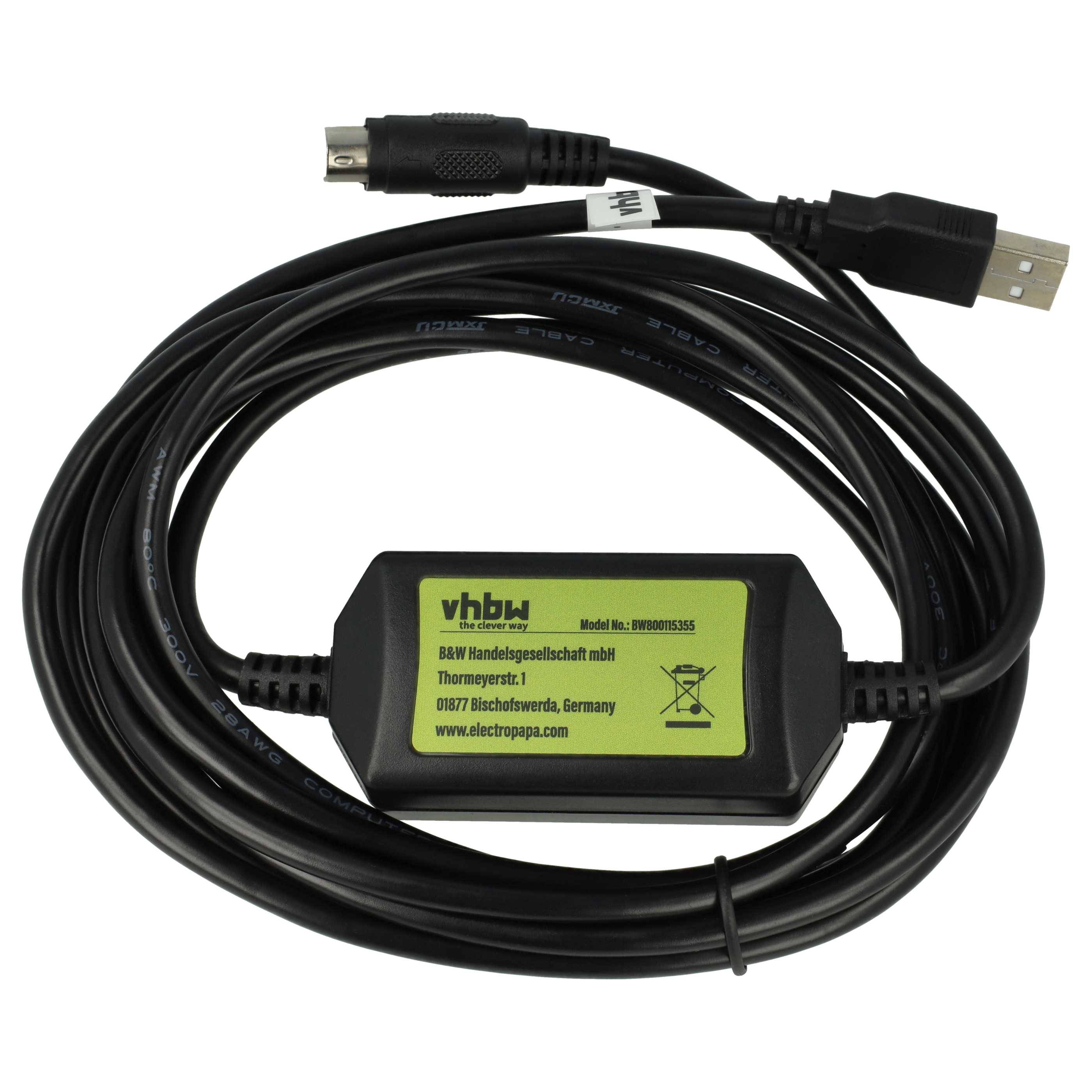 vhbw USB Programmierkabel kompatibel mit Mitsubishi MELSEC FX3U, FX-Serie Funkgerät, blau